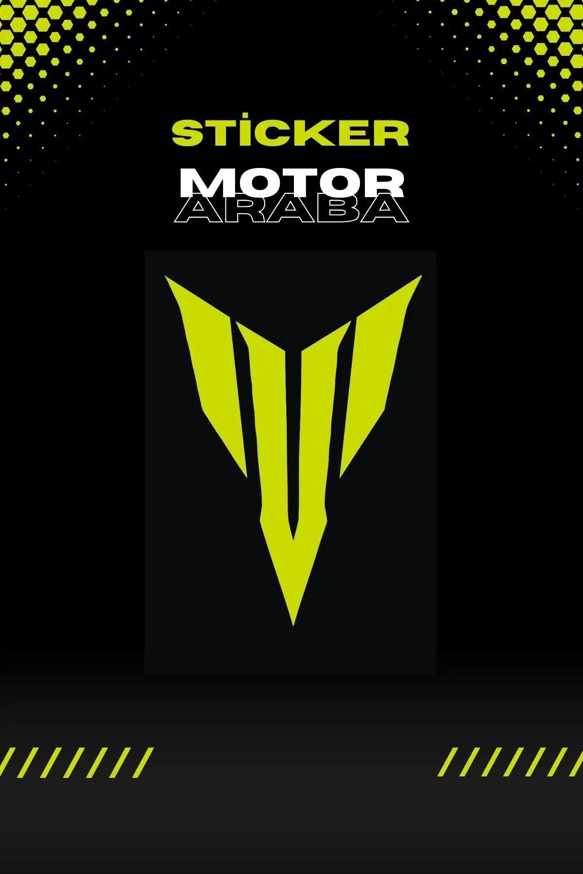 Motor Için Dekoratif Neon Sarı Mt Logo Motor-araba Sticker Etiket 15x12cm (1 ADET)