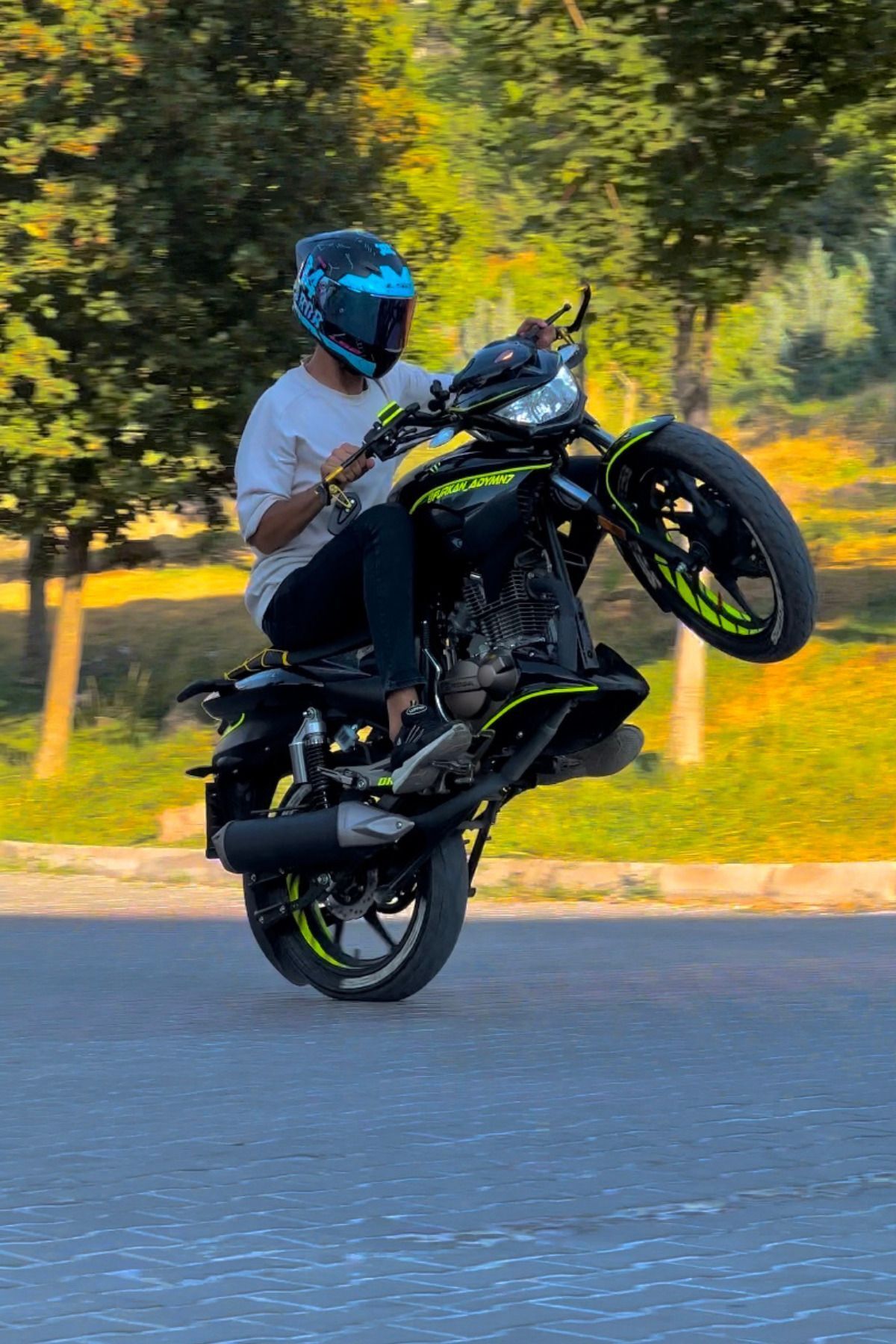 Mondial Drift-L için Neon Sarı Komple Set Kaplama Motor için Sticker Seti 23 Parça