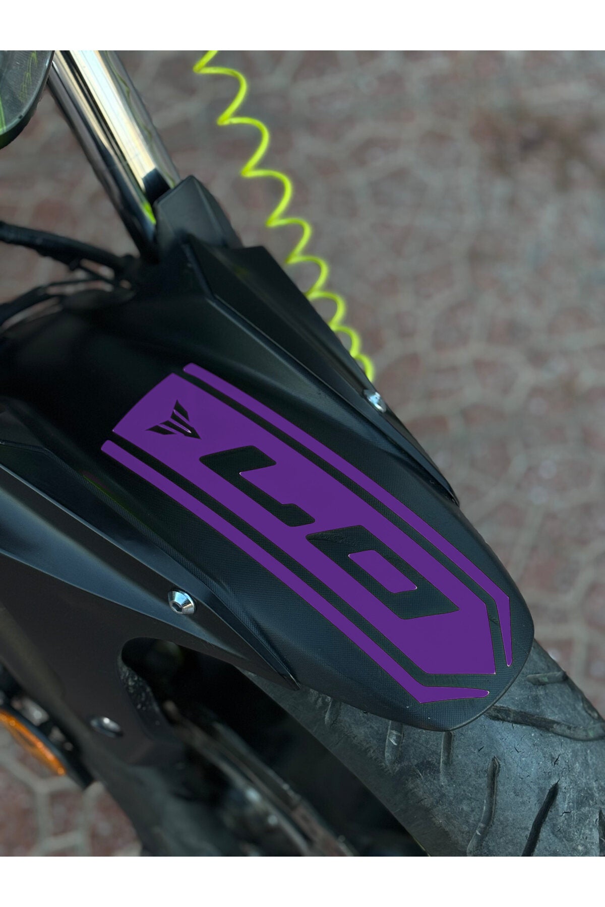 Yamaha MT-07 için Ön Çamurluk için Sticker Etiket (1 Adet)