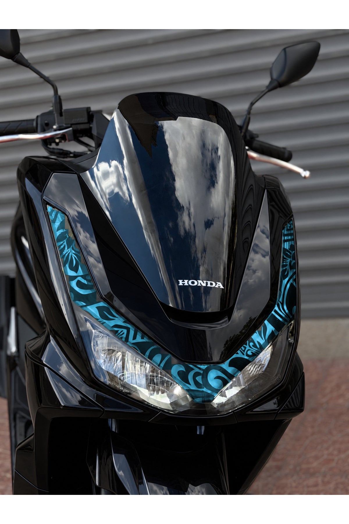 Honda PCX Deluxe için Yaprak Desenli Dövme Far Filmi Far Tasarım Sticker (2025-2026 Uyumlu)