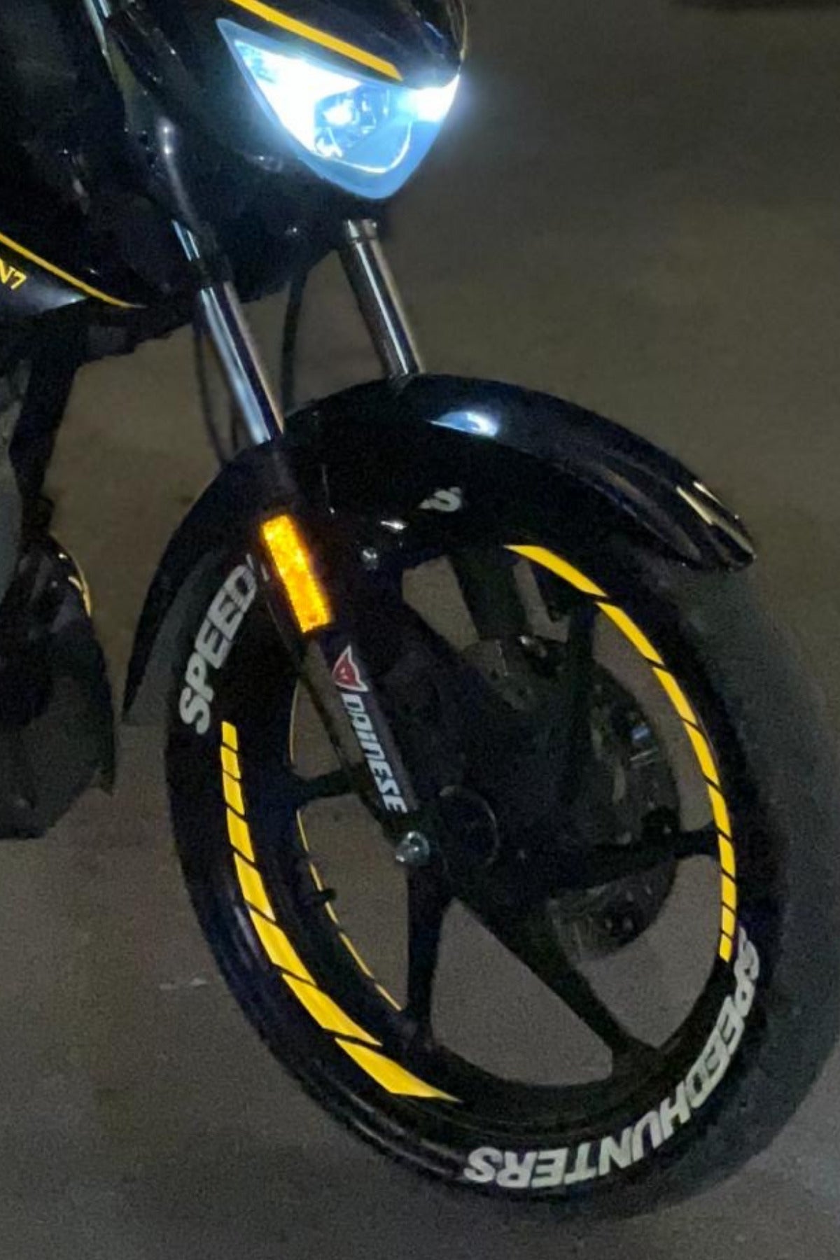 Reflektif Gece Parlayan Jant Şeridi Motor için Reflektif Parlayan Jant Şeridi 8 Parça