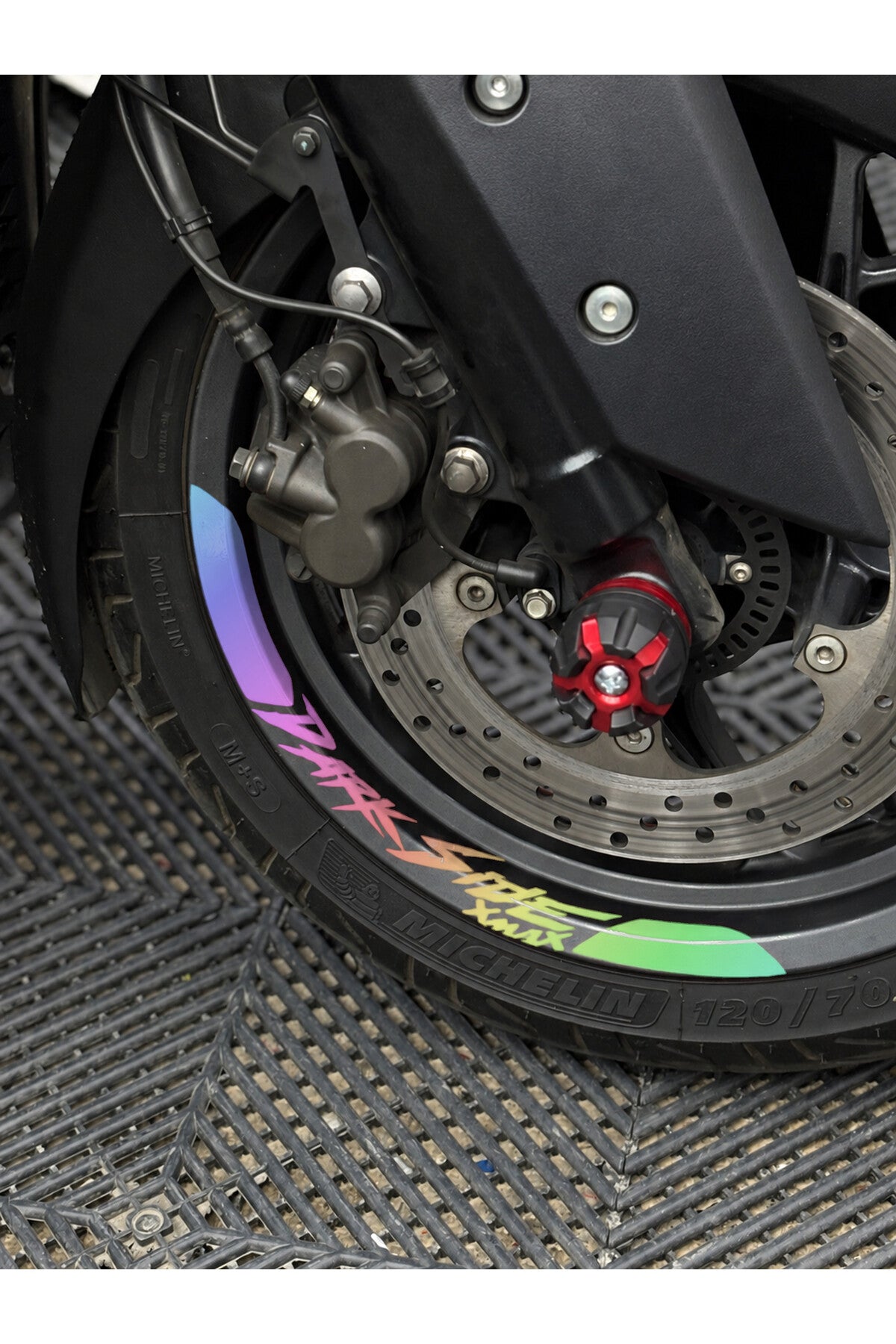 Yamaha Xmax için Dark Side Xmax Yazılı 8 Parça Jant Şeridi Sticker Seti ( Ön-Arka Yeterli)