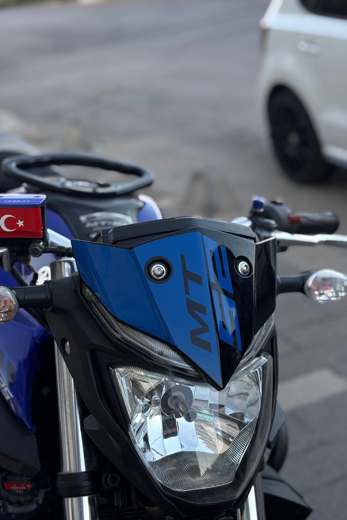 Yamaha MT25 için Lacivert Renk Kafa Sticker Etiket