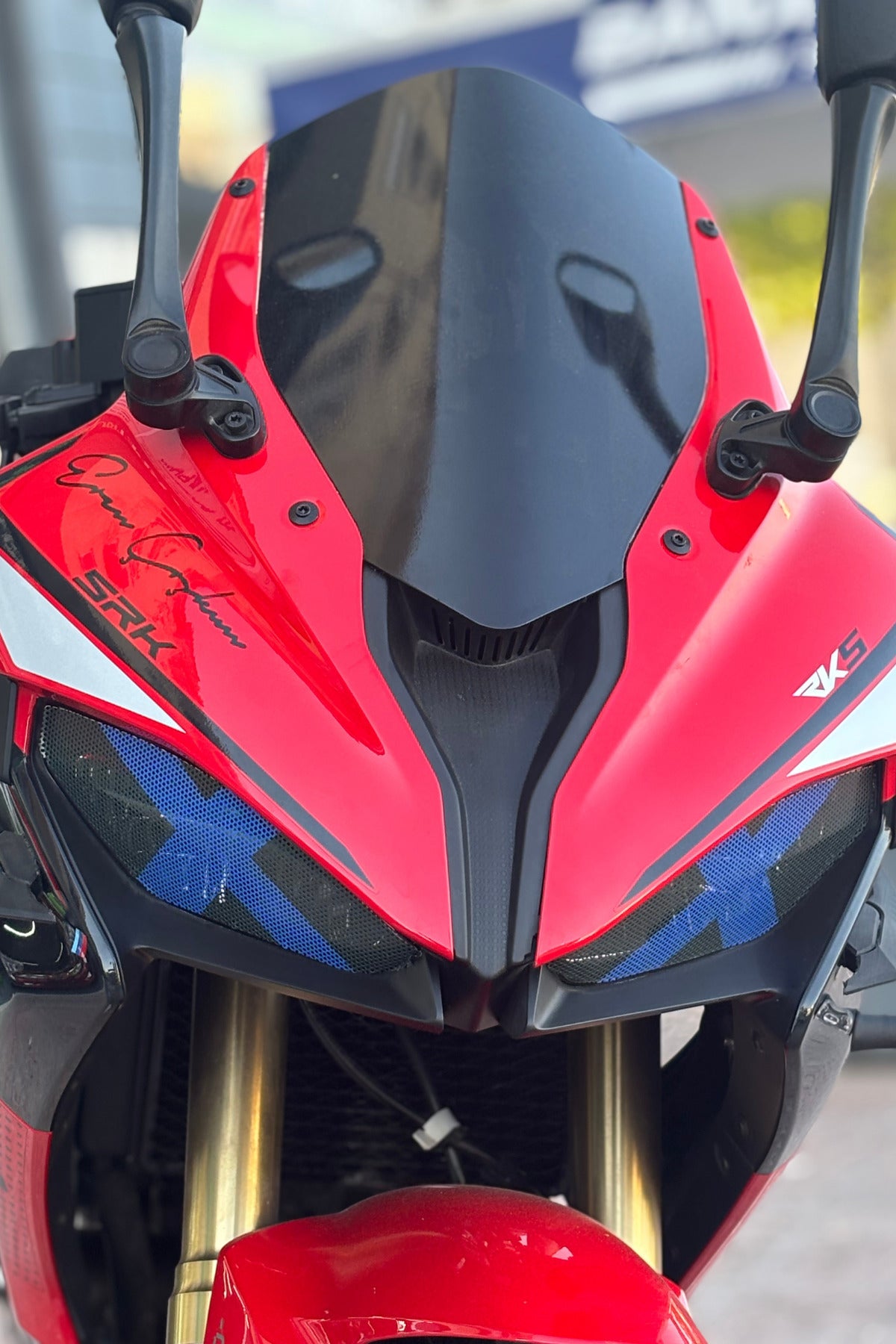 RKS SRK125 için Far Üstü Sticker Delikli Aydınlatma Engellemez (Sağ ve Sol)
