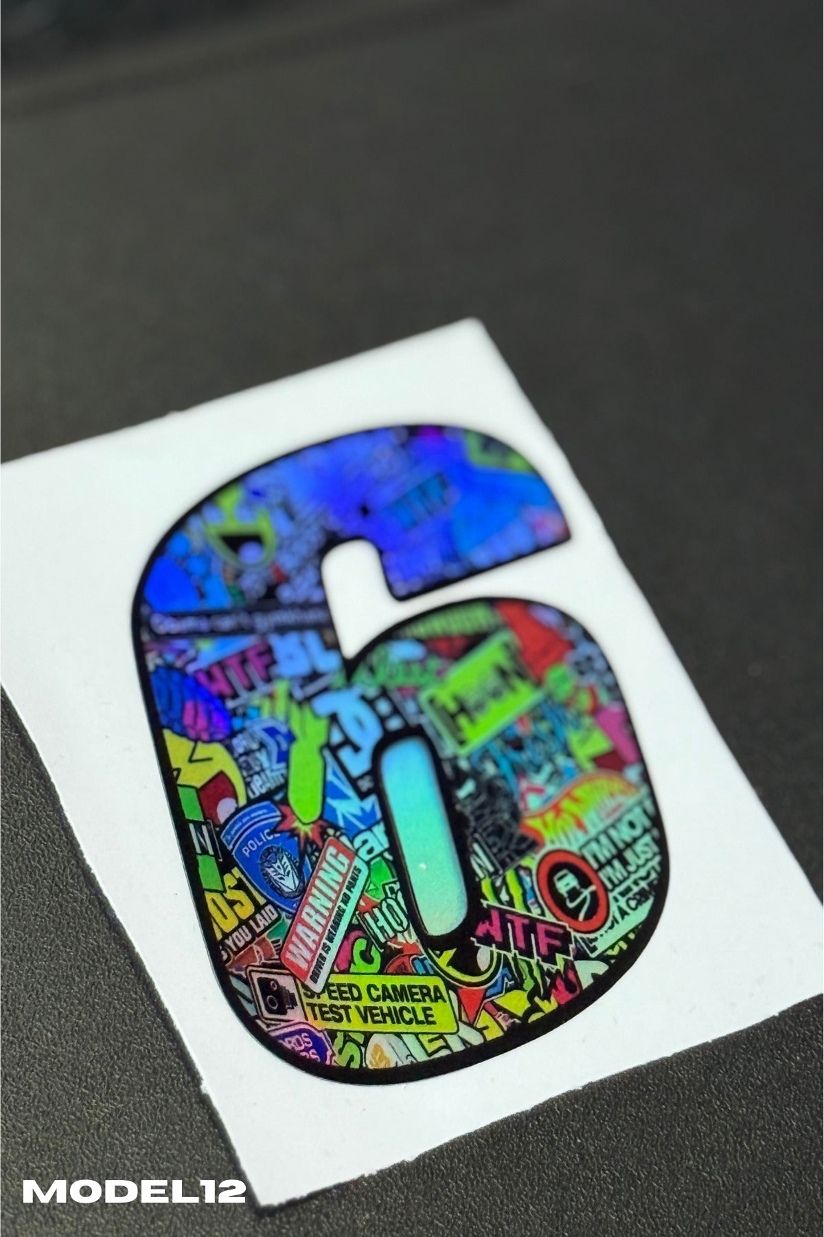 Motor-Araba-Laptop için Hologramlı Renkli Mini Sticker