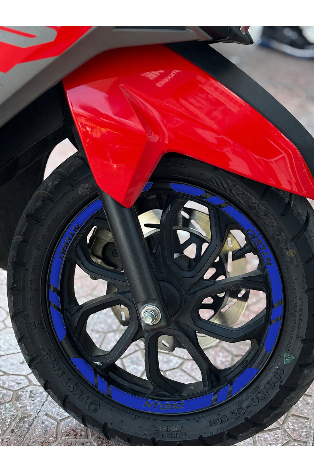TVS Ntorq 125 için 12 Parça Jant Şeridi Sticker Seti (Ön Arka Sağ Sol Yeterli)