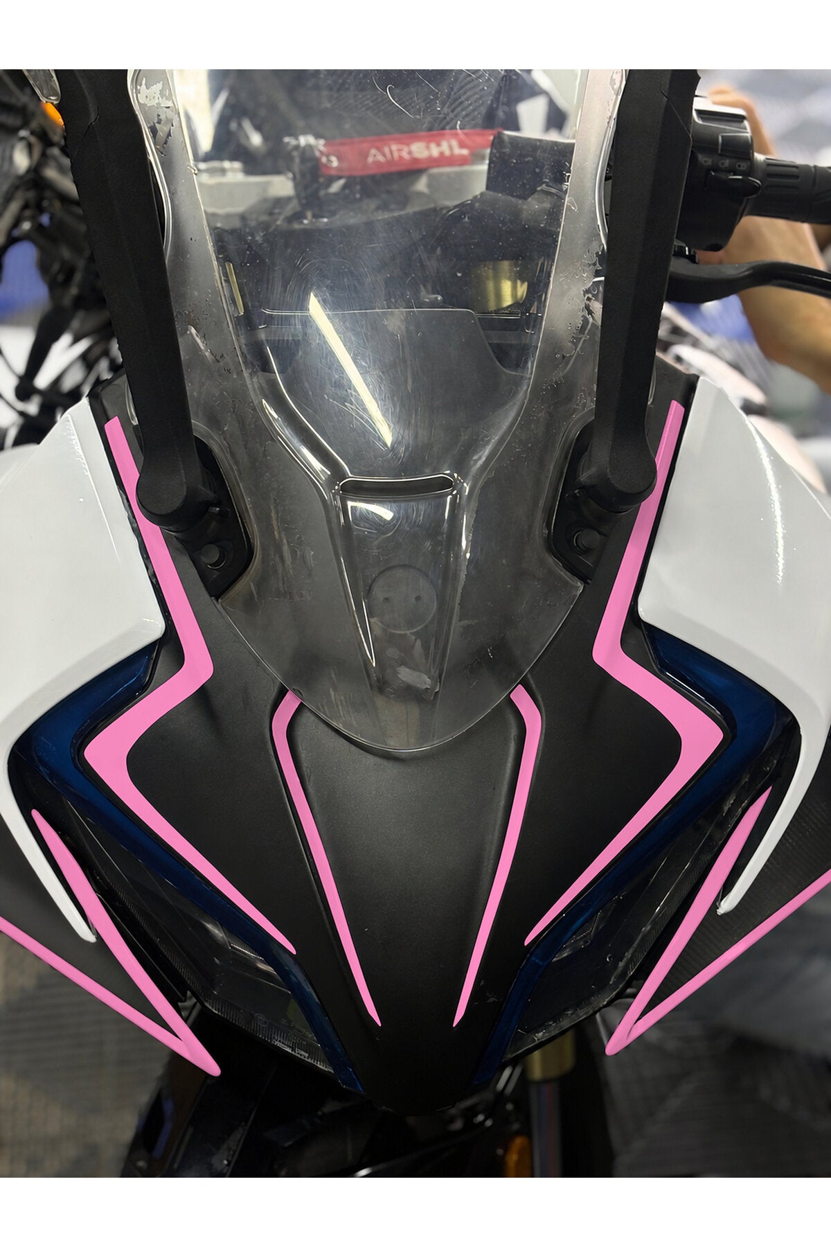 CFMOTO 450SR için 8 Parça Far Kaşı ve Kanat Sticker Seti