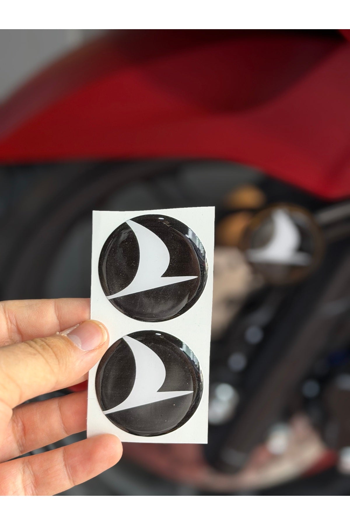 Motosiklet Kedigözü için Reflektör Damla Sticker (Desenli)