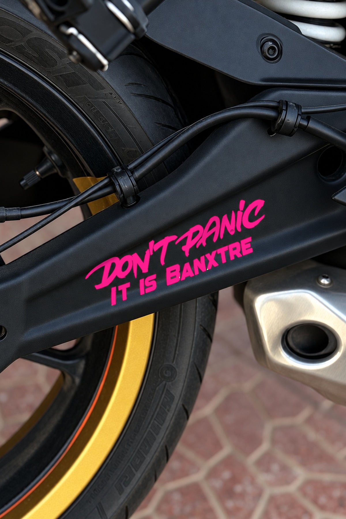 Motosiklet ve Kask için Dont Panic İt İs Sticker Etiket