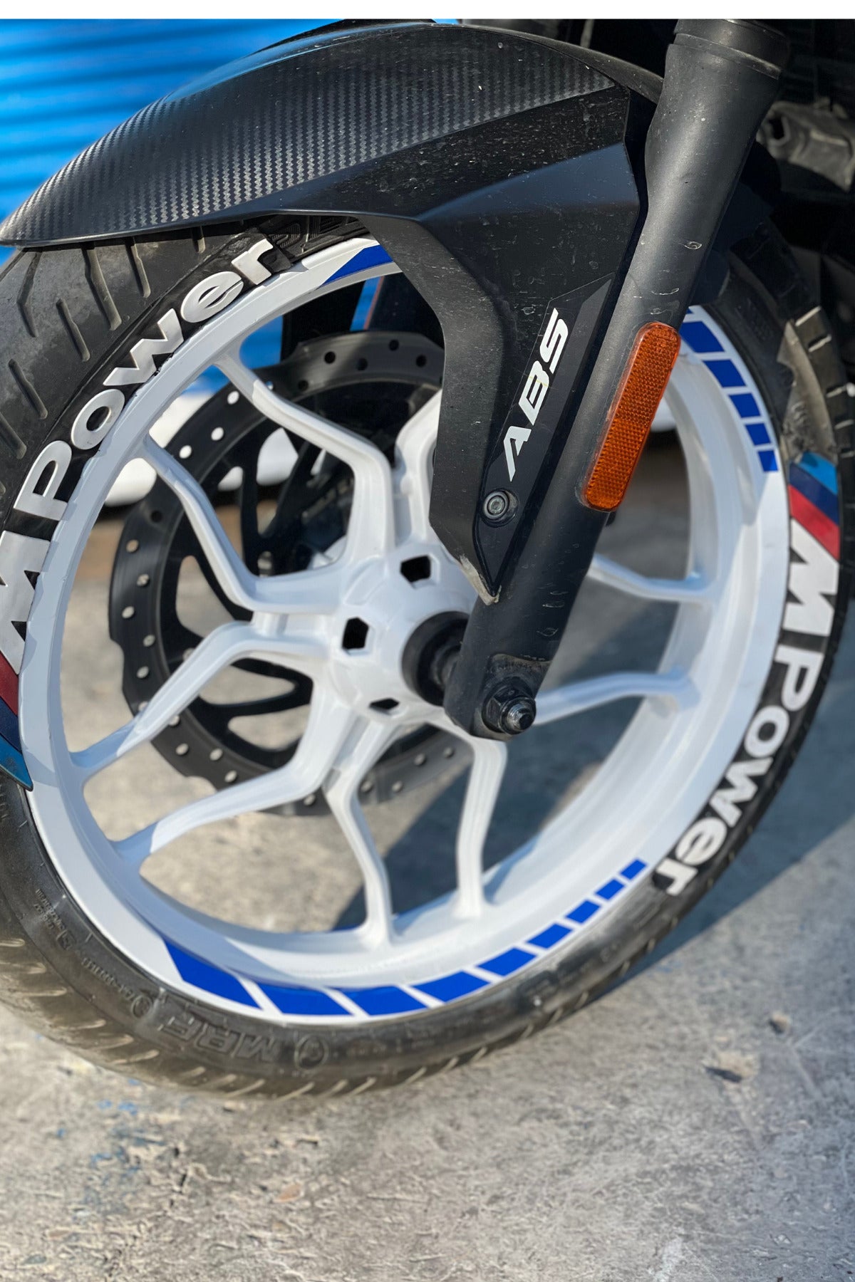 Reflektif Gece Parlayan Jant Şeridi Motor için Reflektif Parlayan Jant Şeridi 8 Parça