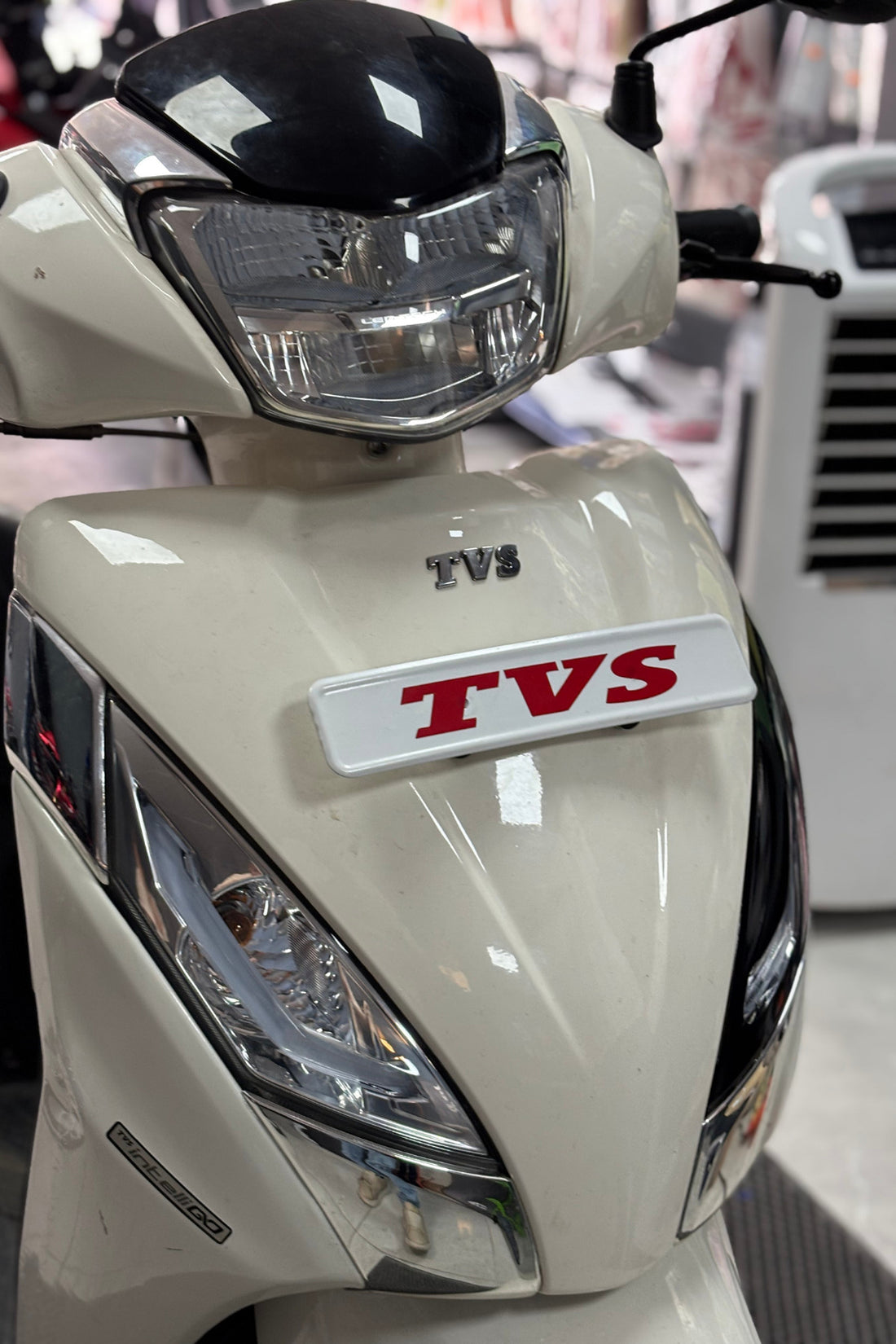 TVS Jupiter için Ön Plakalık için Kırmızı TVS Yazısı Sticker Etiket (1 Adet)