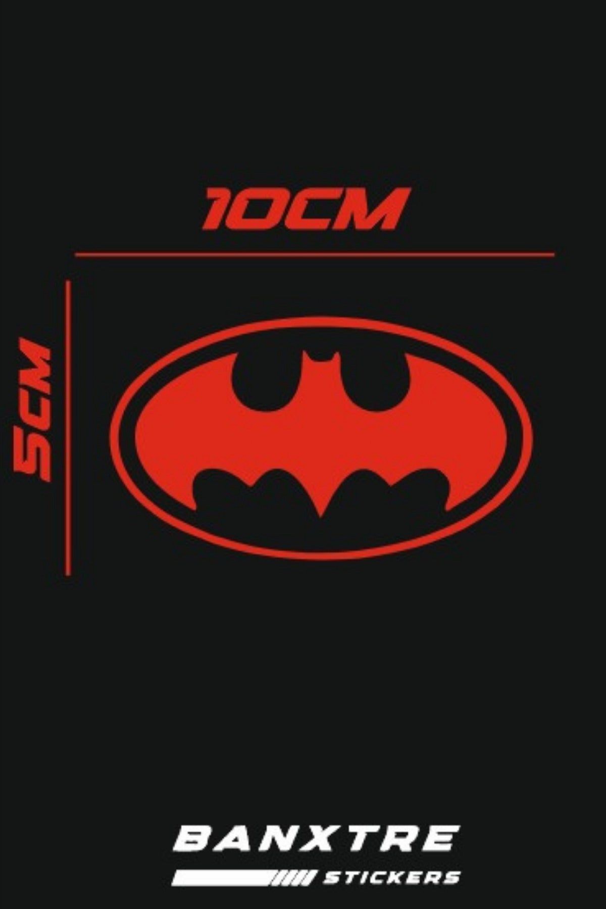 Motor-Araba-Kask için Batman Sticker Etiket (10CMx5CM)(1 Adet)