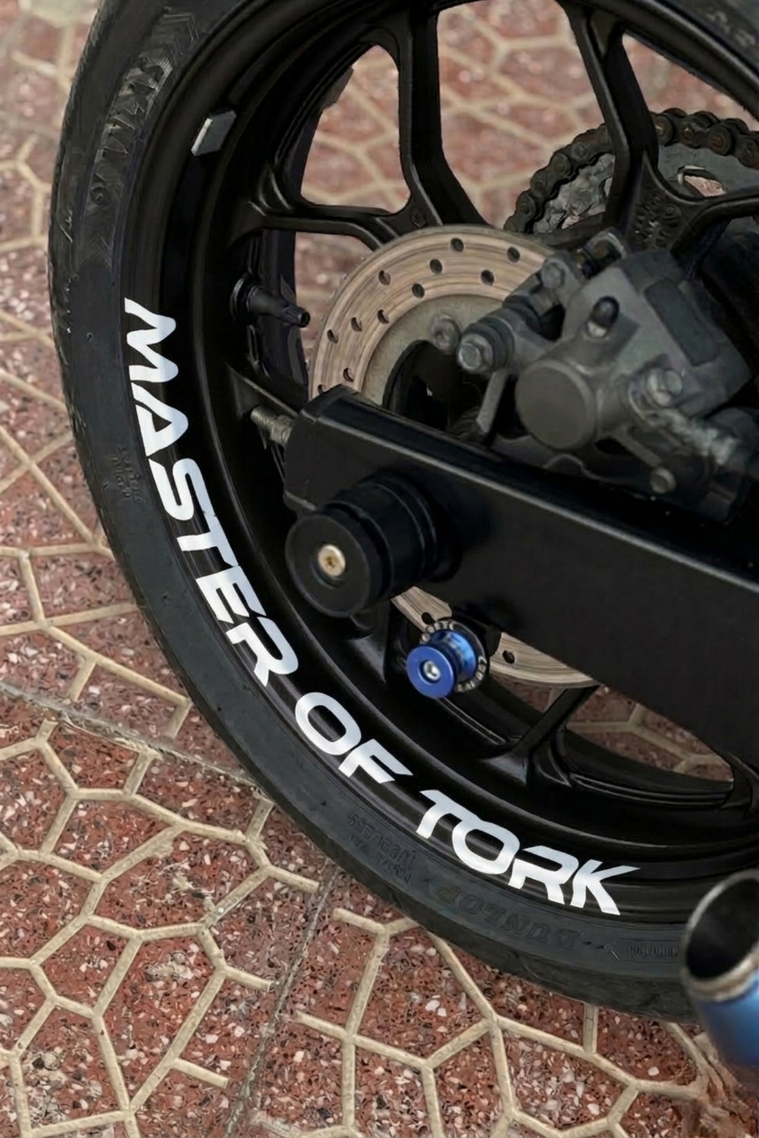 Yamaha Motor Grubu için Jant içi Master Of Tork Yazı Sticker (1 Adet)