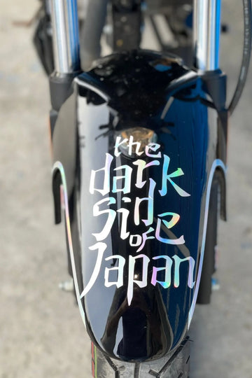 Motor için Dekoratif Sticker Hologramlı The Dark Side Of Japan Etiket