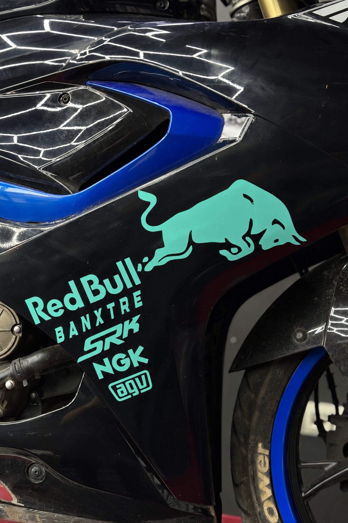 RKS SRK Motosiklet Grubu için Yan Grenajlar için Sponsor Sticker Seti (1 Taraf)
