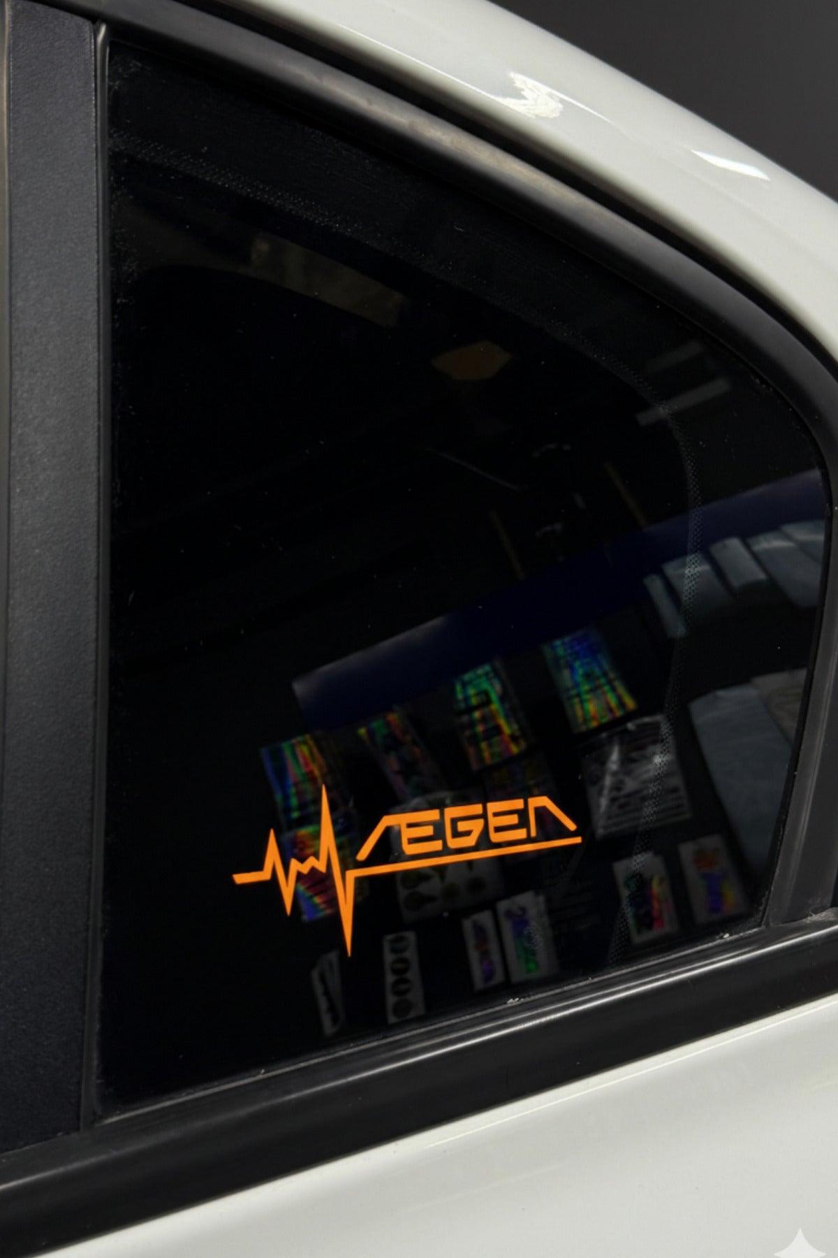 Fiat Egea için Ritim Çizgili Egea Yazı Sticker 12CM(1 Adet)