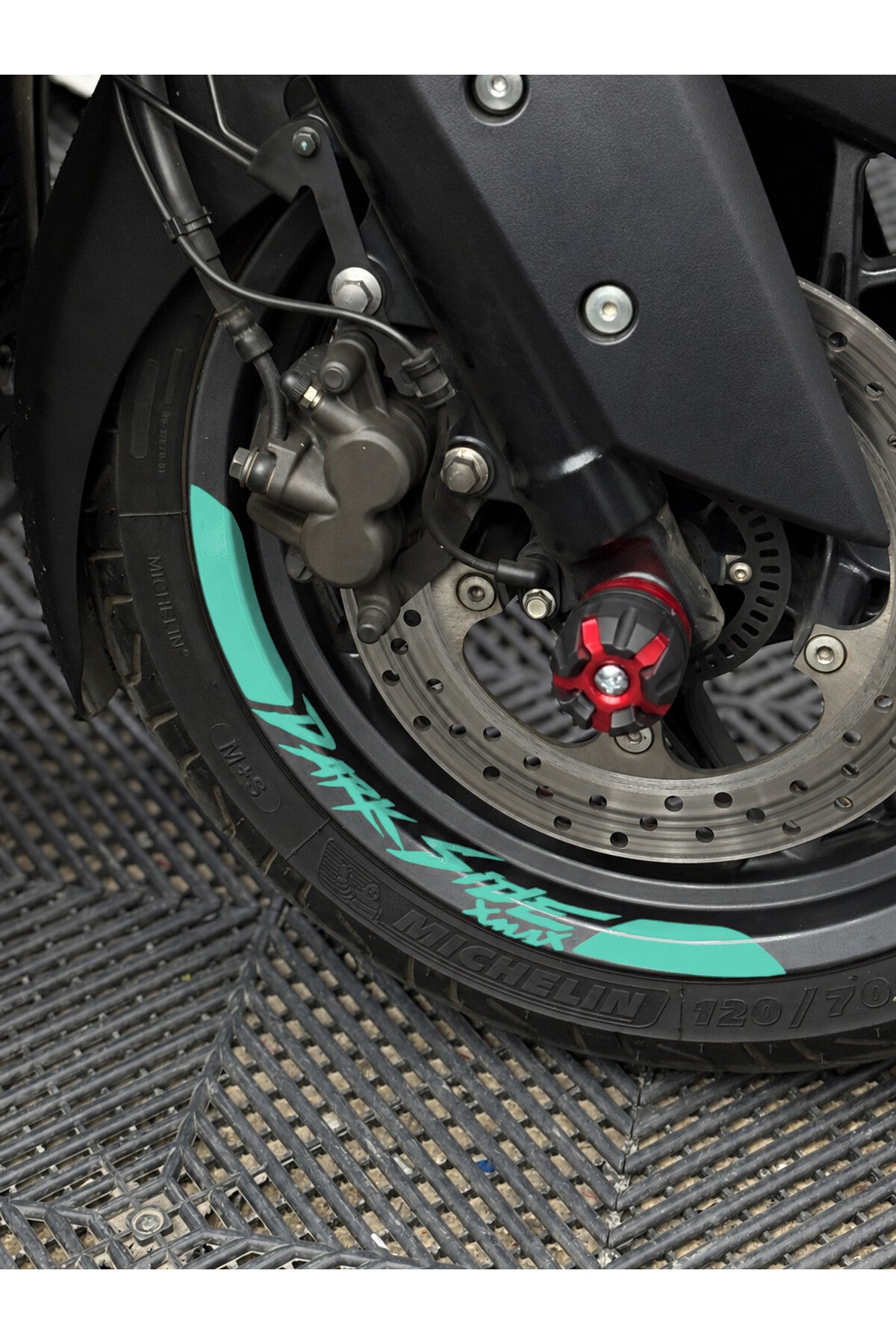 Yamaha Xmax için Dark Side Xmax Yazılı 8 Parça Jant Şeridi Sticker Seti ( Ön-Arka Yeterli)