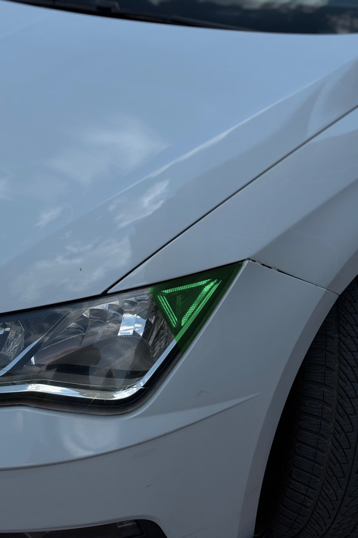 Seat Leon için Üçgensel Gündüz Ledi Sticker Far Filmi
