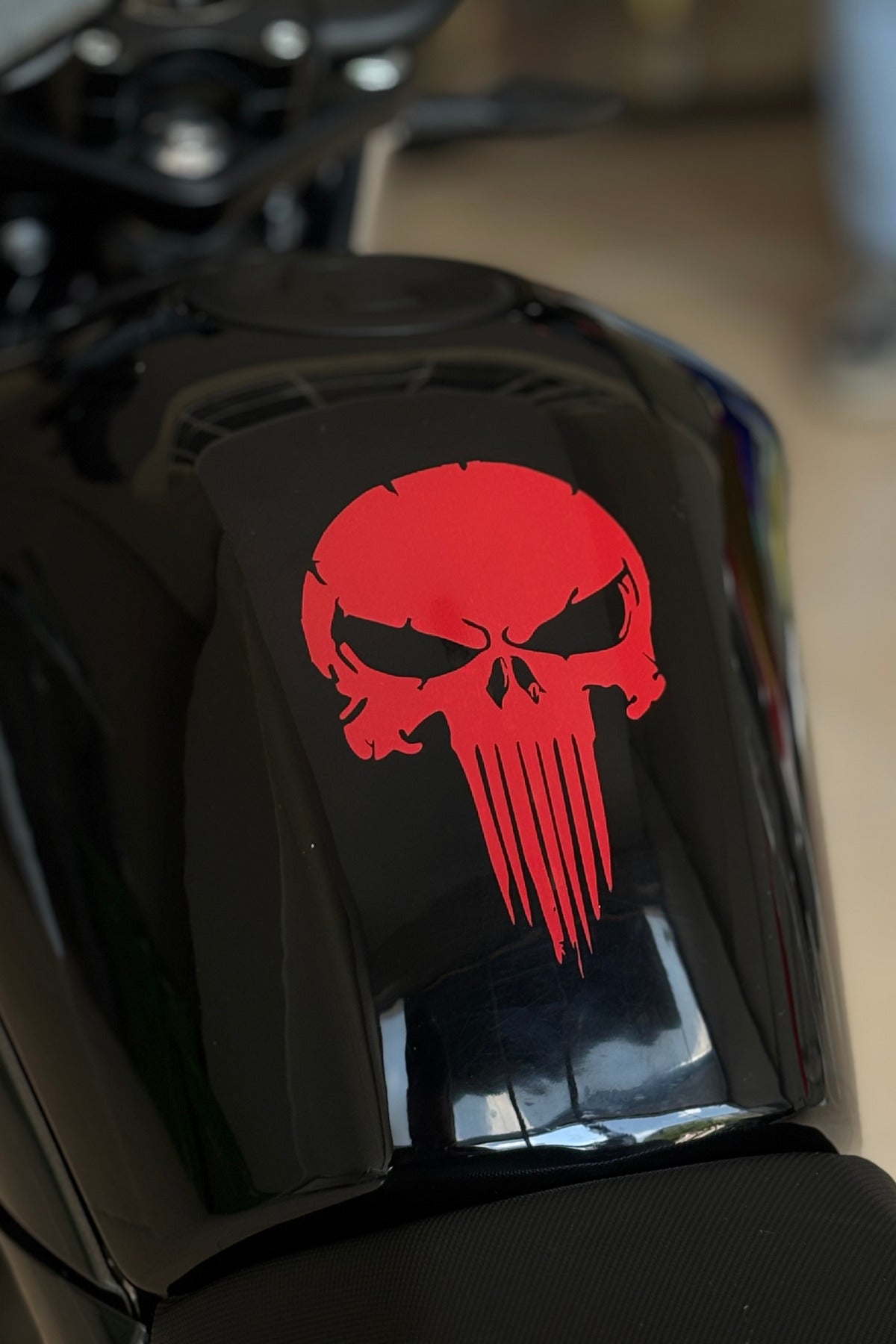 Motor ve Kask için Punisher Sticker Etiket