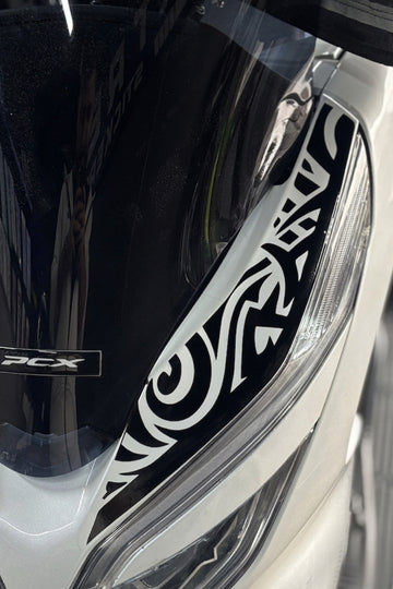 HONDA PCX Kelebek Kasa Uyumlu Far Yanı Tribal Desen Sticker (2018-2019-2020)