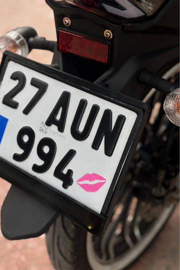 Motosiklet Plakalığı için Pembe Renk Dudak Öpücük Sticker (5CM)