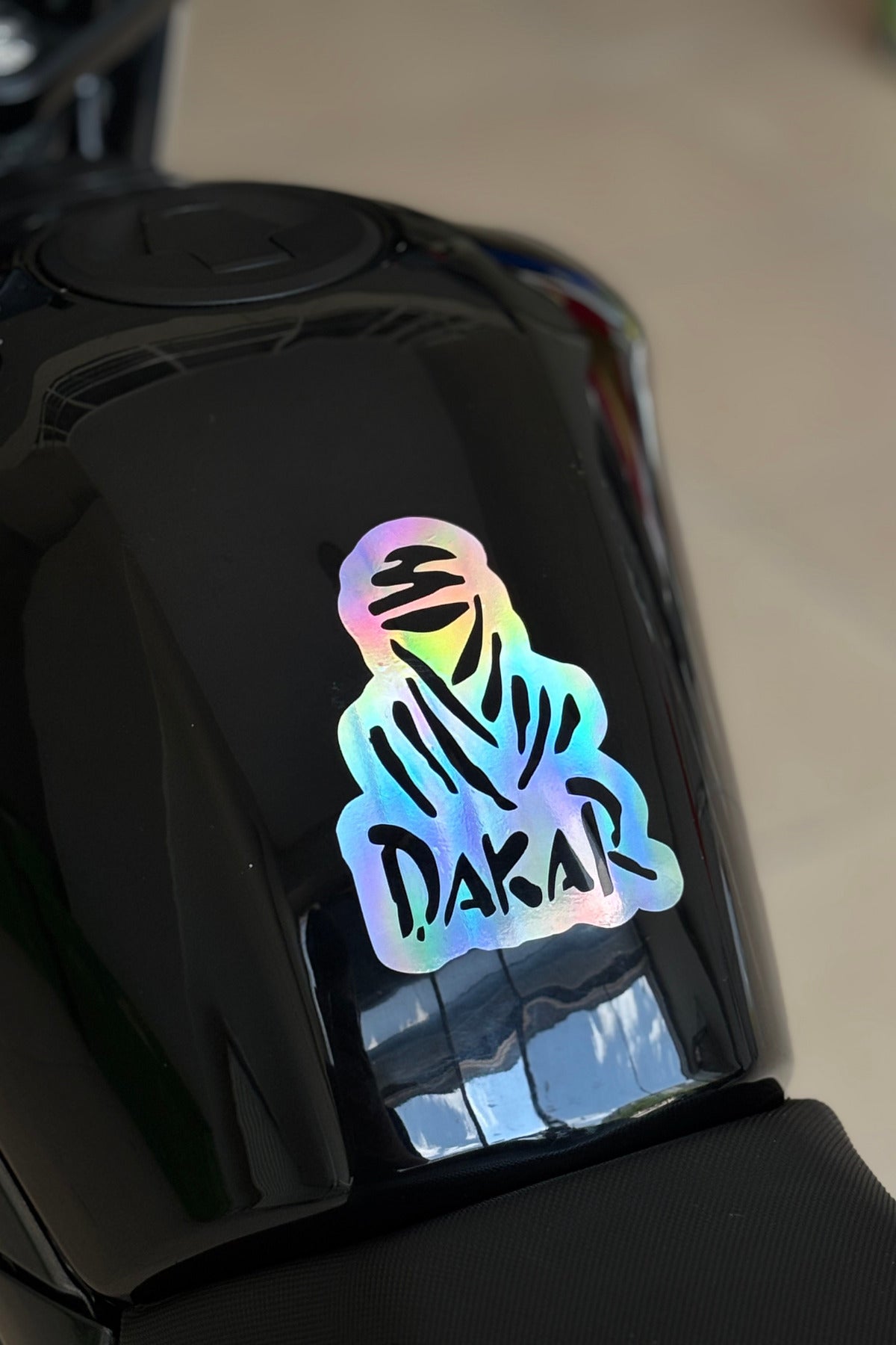 Motor-Araba-Kask için Hologramlı Renk Değiştiren Dakar Rally Sticker (1 Adet)
