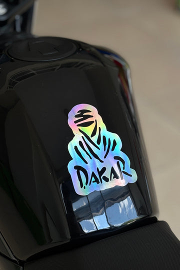 Motor-Araba-Kask için Hologramlı Renk Değiştiren Dakar Rally Sticker (1 Adet)