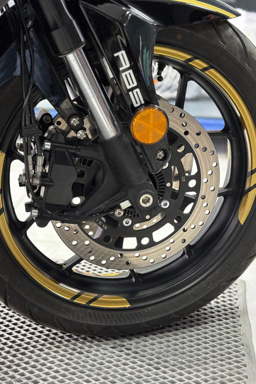Motosiklet Jantı için Universal Tüm Motorlara Uyumlu Mat Gold Renk Jant Şeridi (8 Parça)