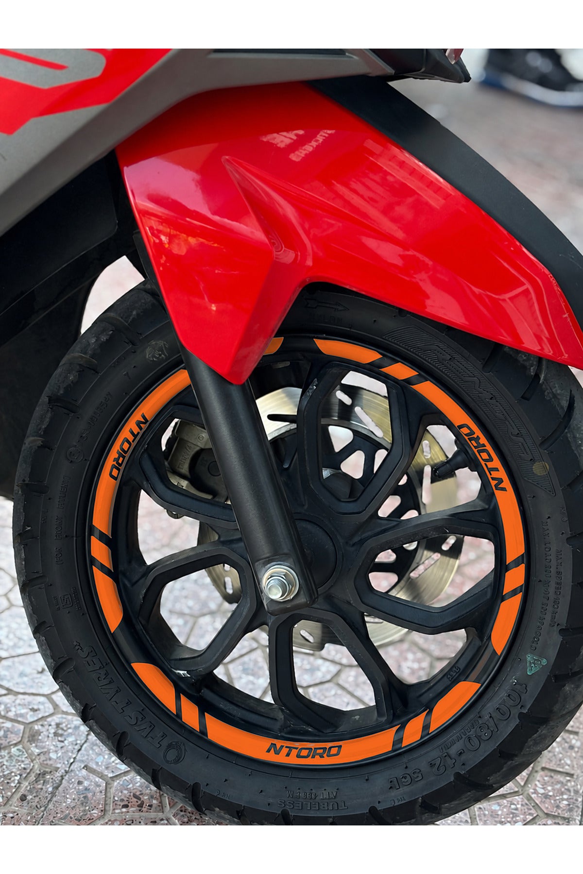 TVS Ntorq 125 için 12 Parça Jant Şeridi Sticker Seti (Ön Arka Sağ Sol Yeterli)