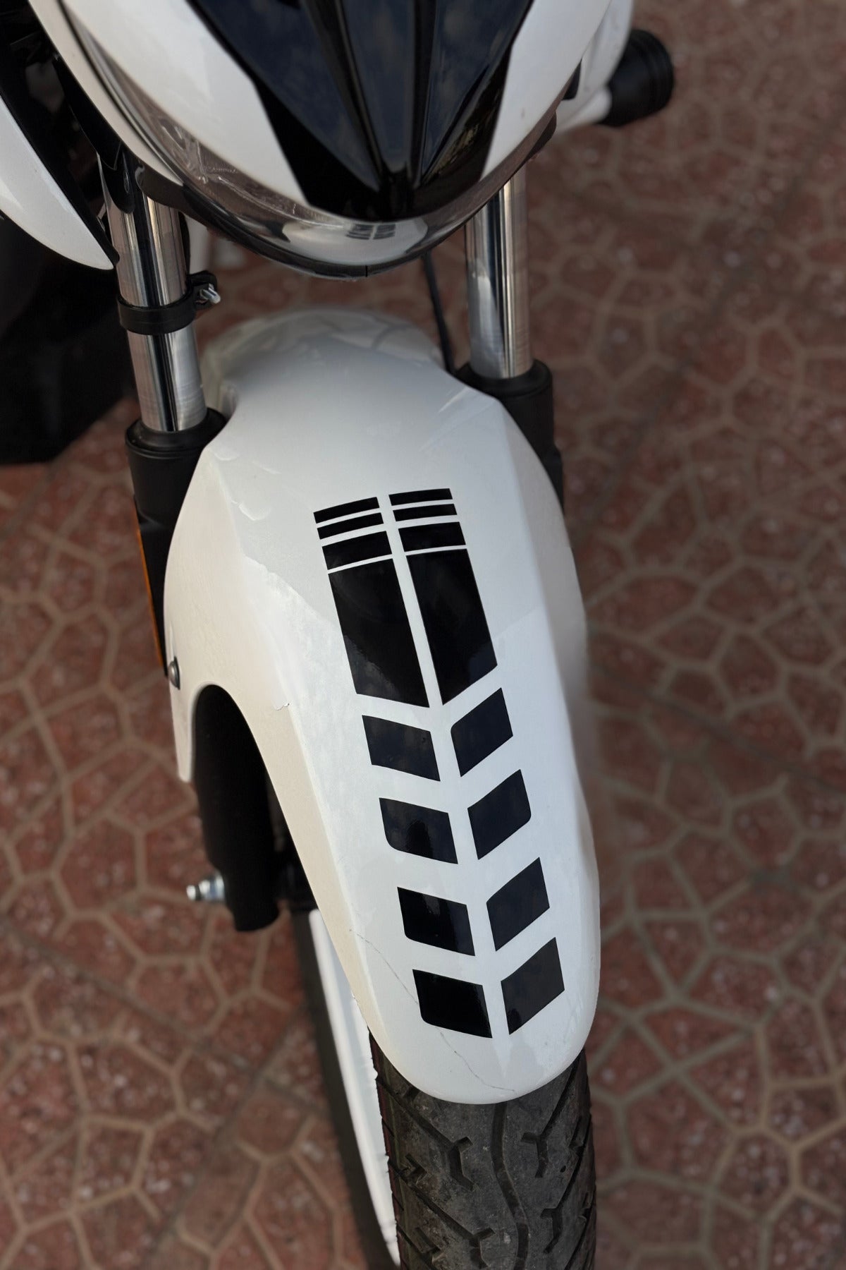Motosiklet Ön Çamurluk için Siyah Renk Çamurluk Detay Sticker