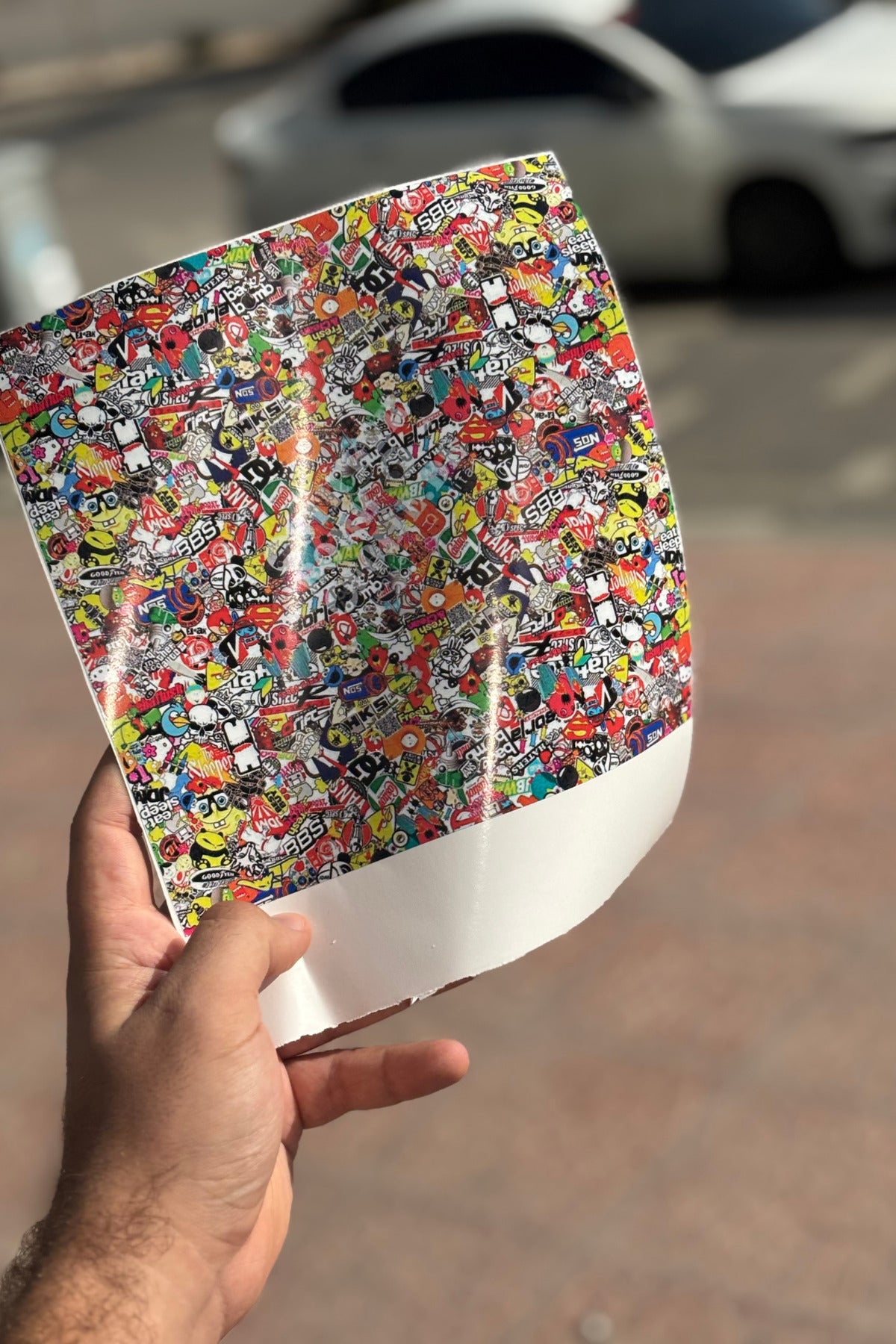 Motosiklet ve Kask için Hellaflush Dekor Kaplama (Hasarlı Bölgelere Önerilir) Desenli (20CMx20CM)