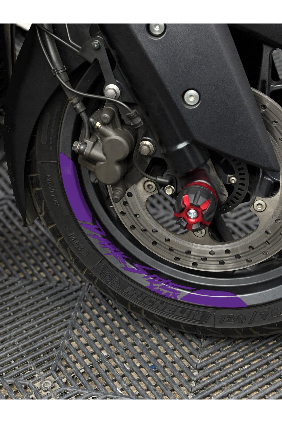 Yamaha Xmax için Dark Side Xmax Yazılı 8 Parça Jant Şeridi Sticker Seti ( Ön-Arka Yeterli)