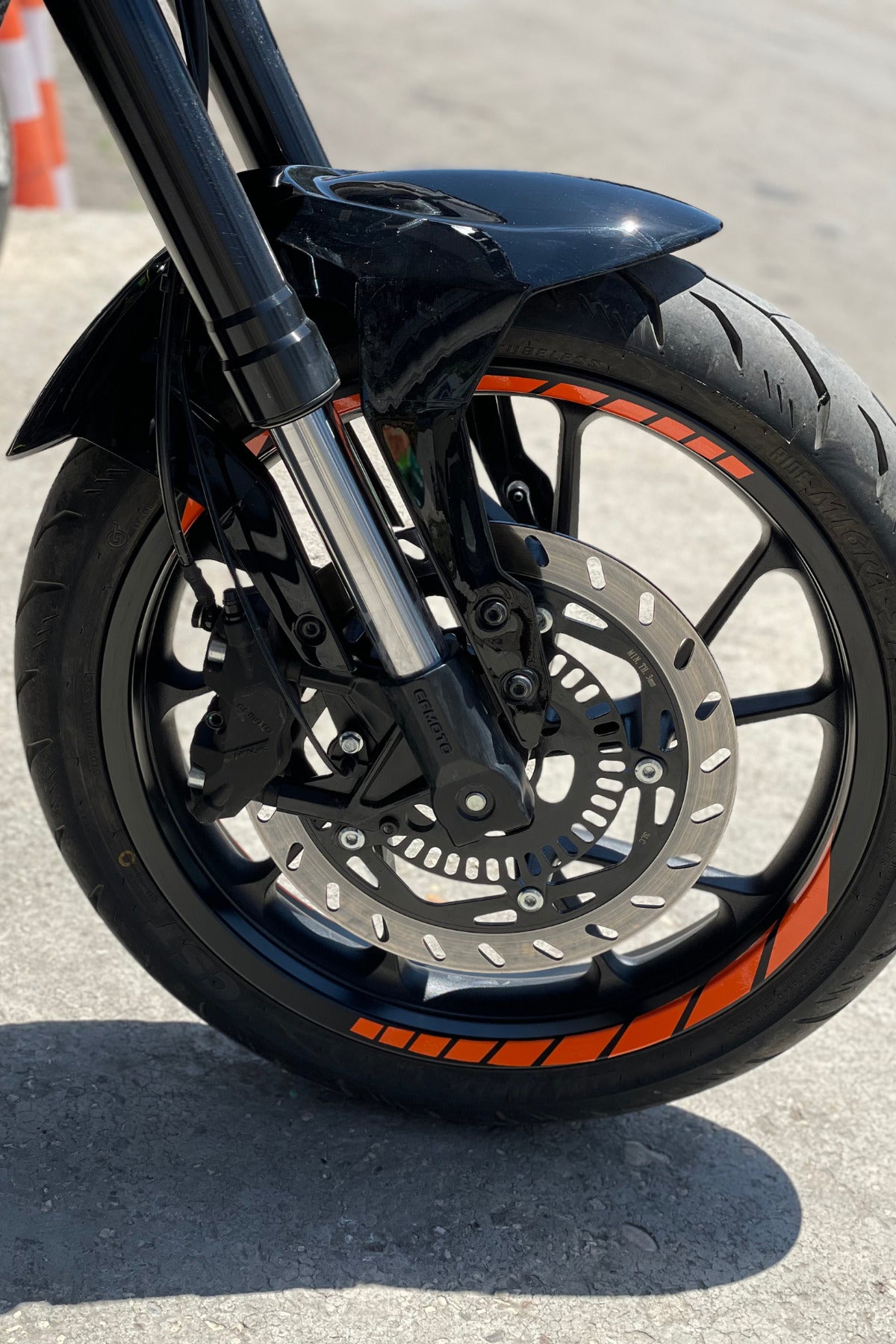 Reflektif Gece Parlayan Jant Şeridi Motor için Reflektif Parlayan Jant Şeridi 8 Parça