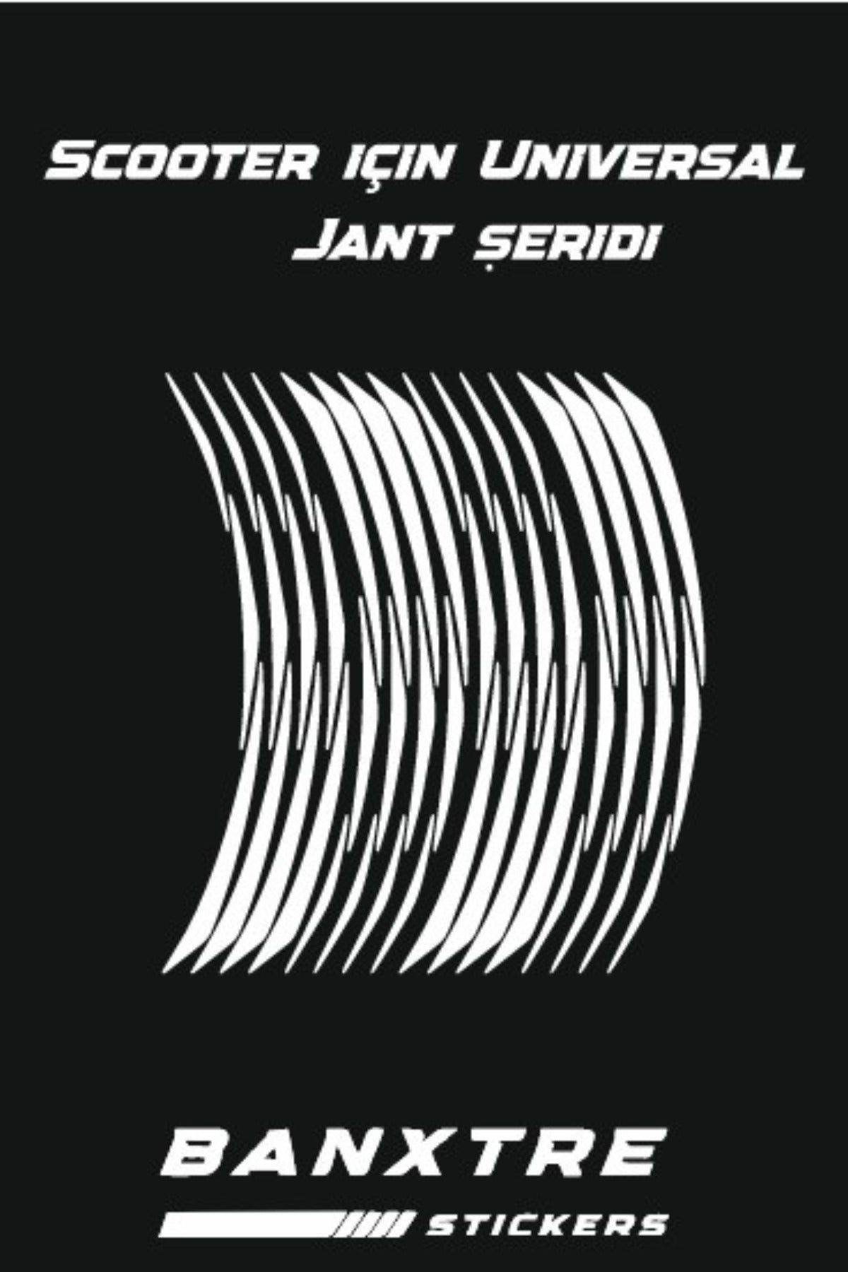 Scooter Jantı için Universal Tüm Scooterlara Uyumlu Jant Şeridi Sticker Seti