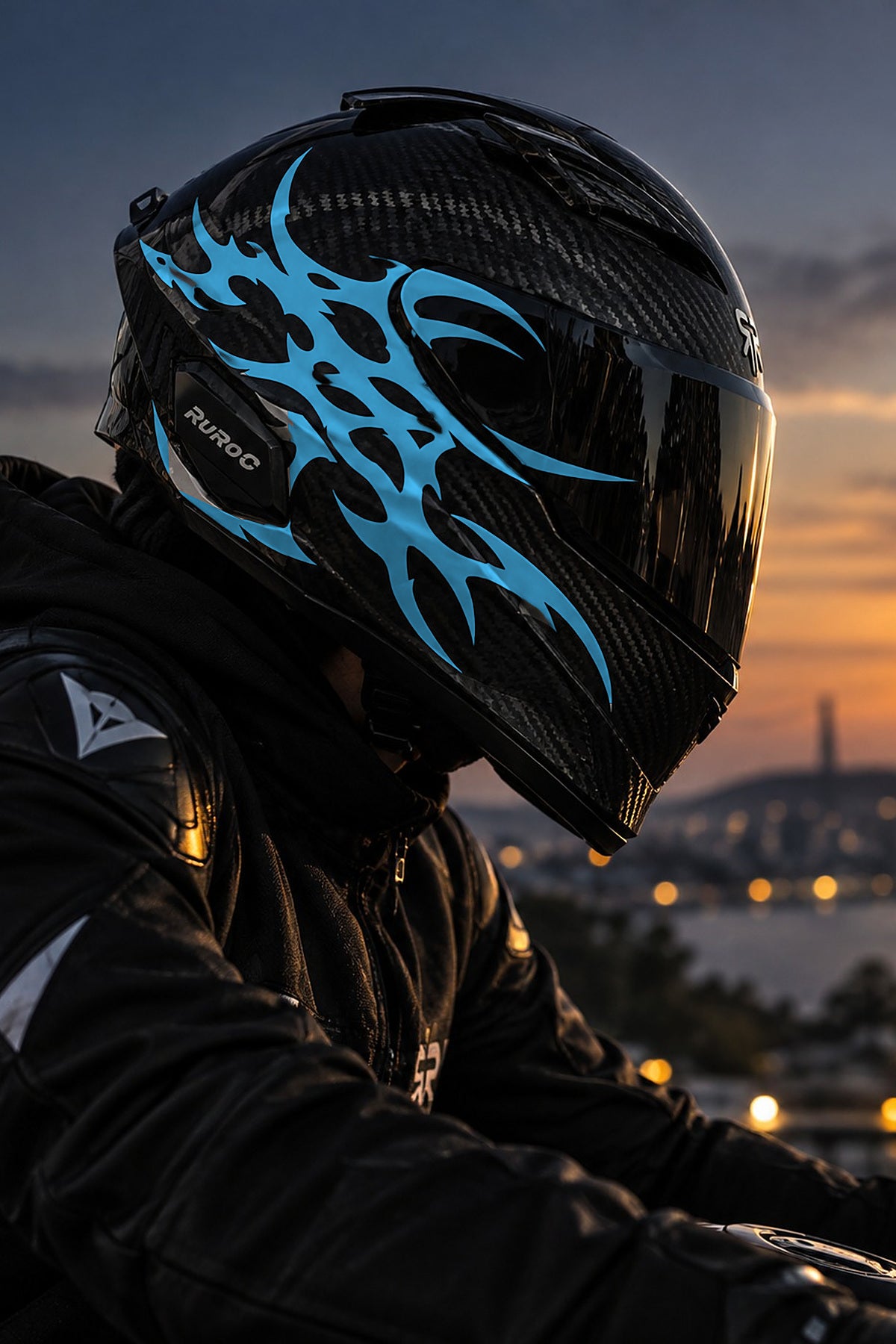 Kask ve Motosiklet için Ultra Tribal V2 Gotik Sticker (1 Adet)
