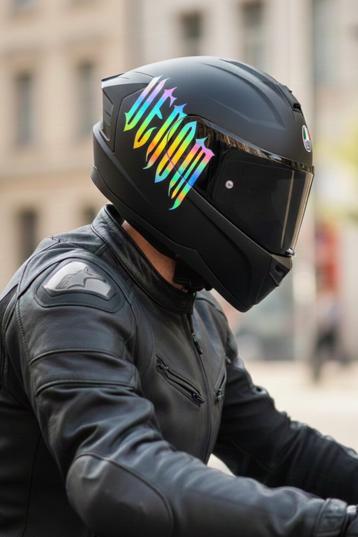 Motosiklet Kaskı için Gotic Yazı Tipiyle Venom Yazı Sticker (Tek Taraf)