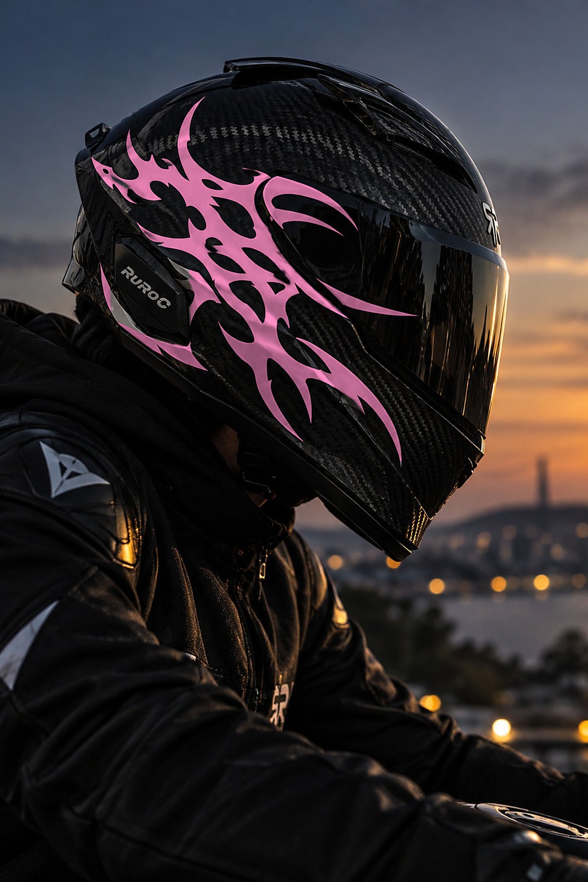 Kask ve Motosiklet için Ultra Tribal V2 Gotik Sticker (1 Adet)