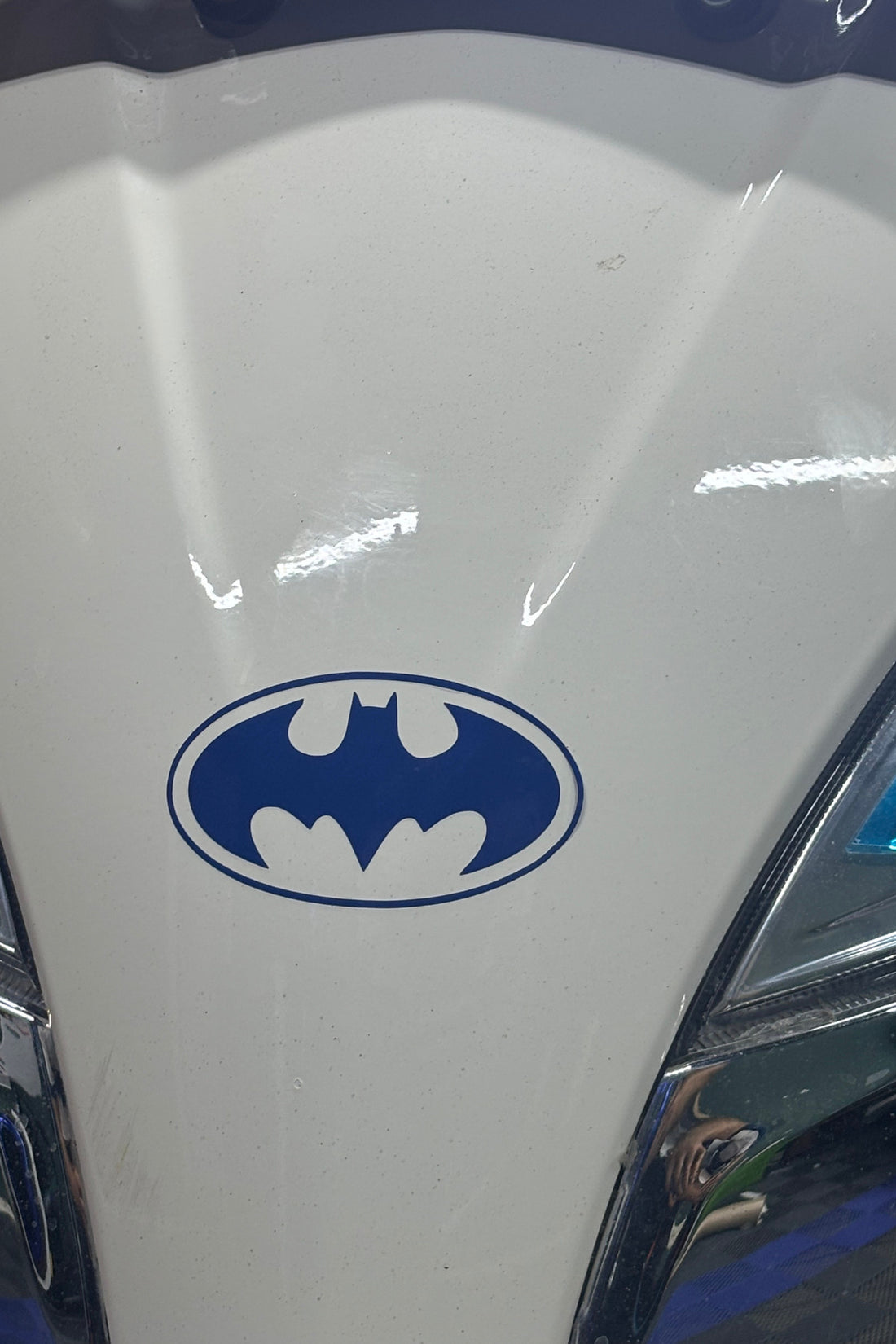 Motor-Araba-Kask için Lacivert Mavi Batman Sticker Etiket (1 Adet)