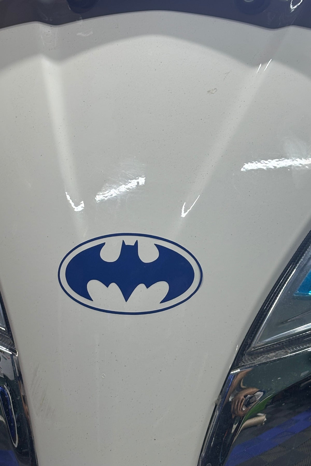 Motor-Araba-Kask için Lacivert Mavi Batman Sticker Etiket (1 Adet)