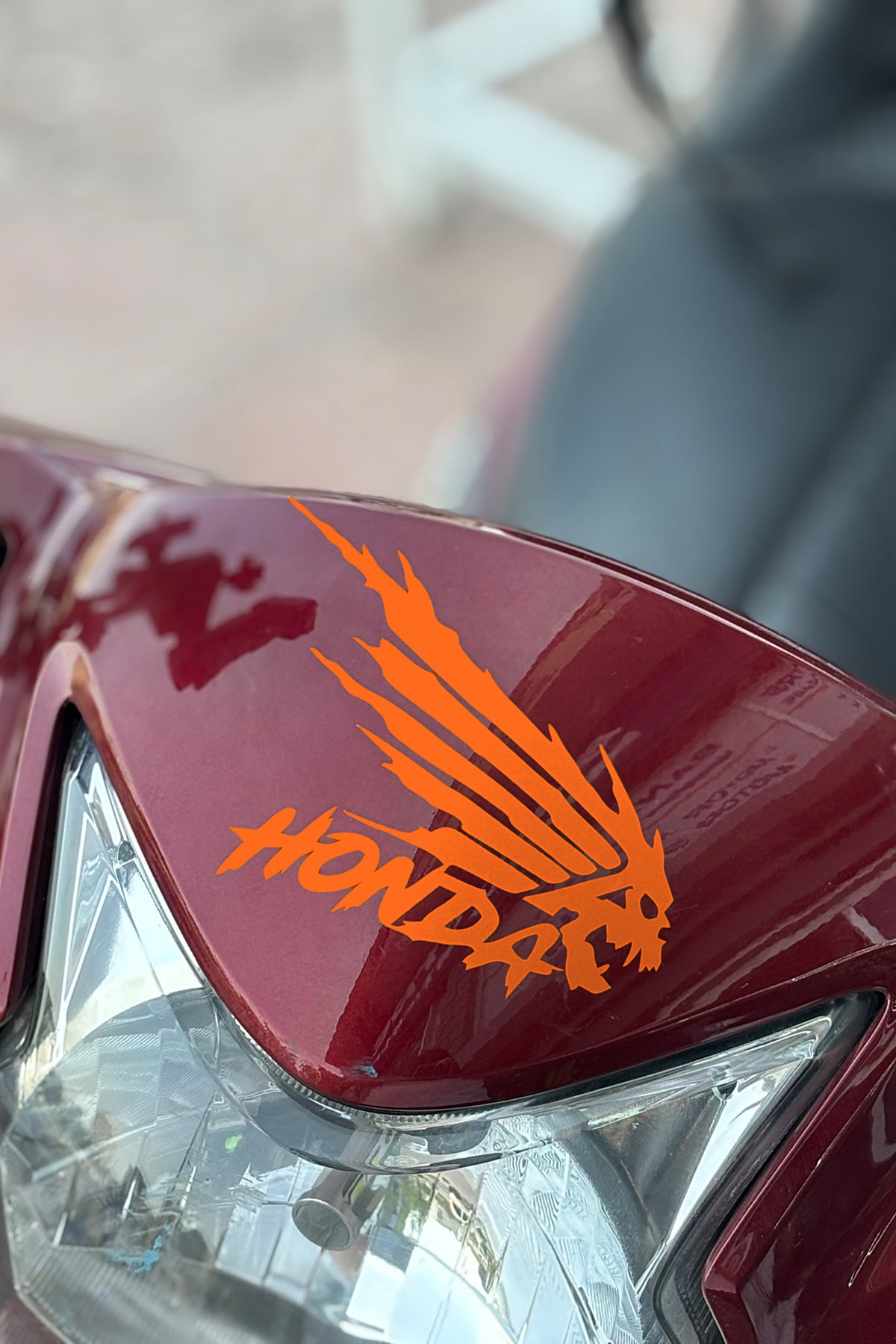 Honda Motosiklet Grubu için Canavarlı Logo Sticker Etiket (12CM) (1 Adet)