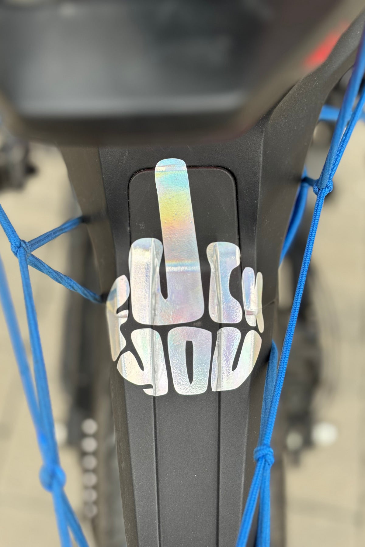 Motor-Araba-Kask için Hologramlı Renk Değiştiren Fck You Sticker Etiket (11CMx9CM)