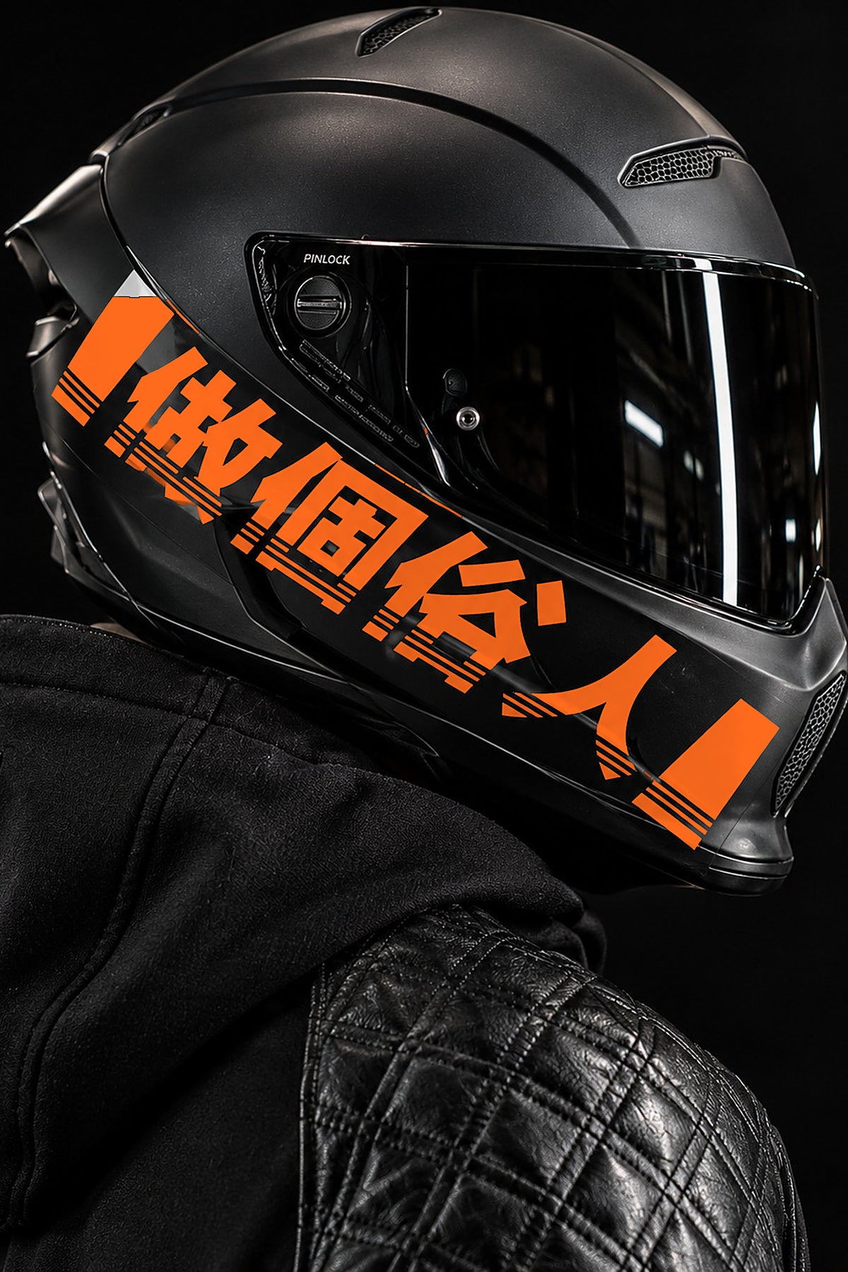 Motosiklet ve Kask için Çince Kanji Harfler Sticker Etiket (1 Adet)