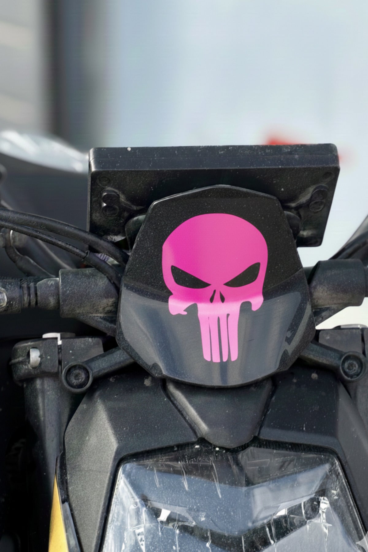 Motosiklet ve Kask için Kurukafa Sticker Etiket (12CMx8cM)