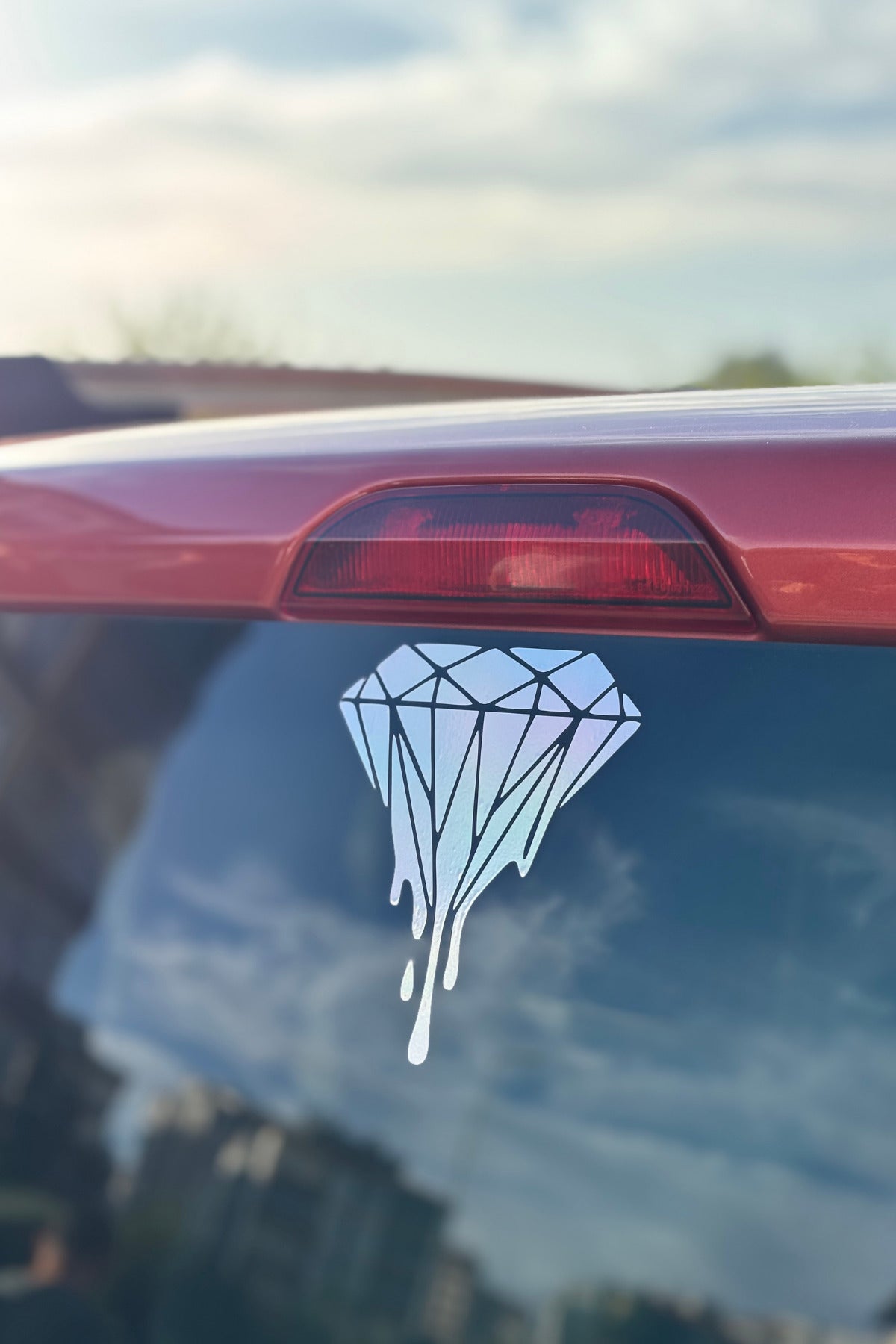 Araba-Motor için Hologramlı Akan Zümrüt Sticker Etiket (1 Adet)