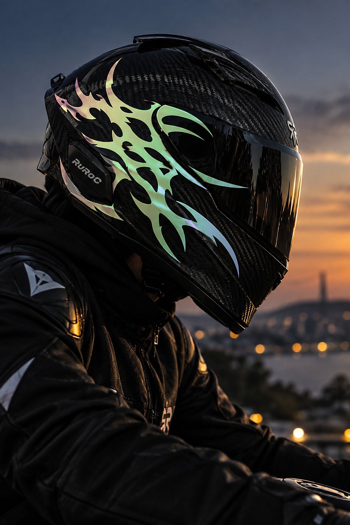 Kask ve Motosiklet için Ultra Tribal V2 Gotik Sticker (1 Adet)