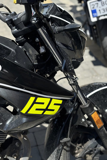 Mondial Drift-L Yan Grenajlar için 125 Yazısı Sticker Etiket (Sağ ve Sol)