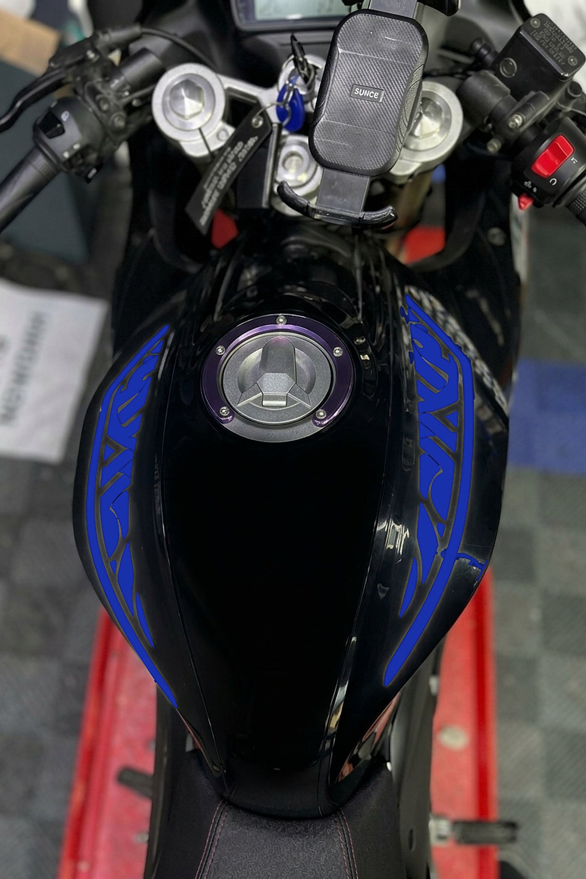 RKS SRK125R Motosiklet için Depo Üstü Tribal Dövme Sticker (Sağ ve Sol )