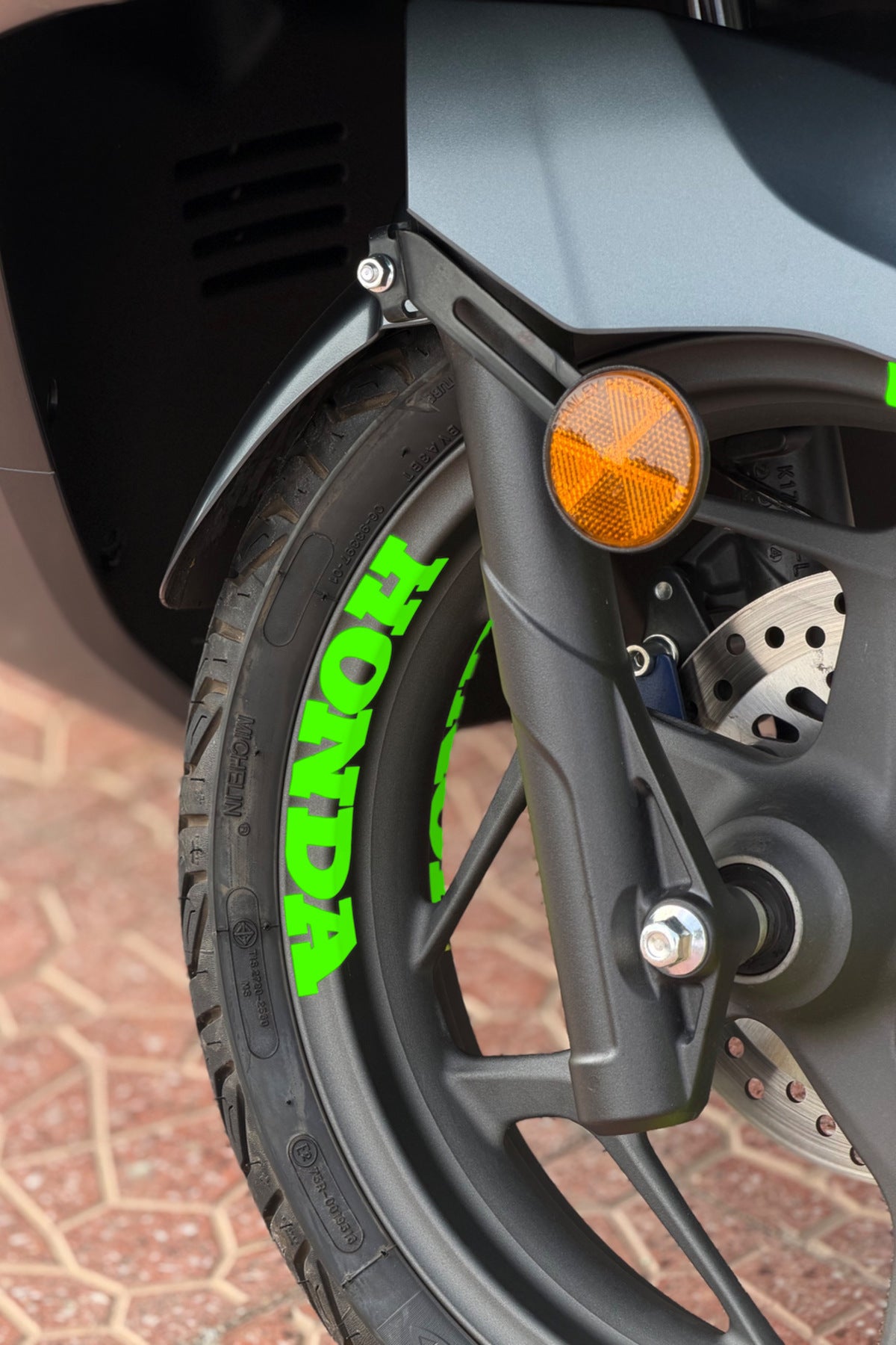 Honda PCX-Forza-Dio için Jant içi Honda Yazı Sticker Etiket (4 Adet)