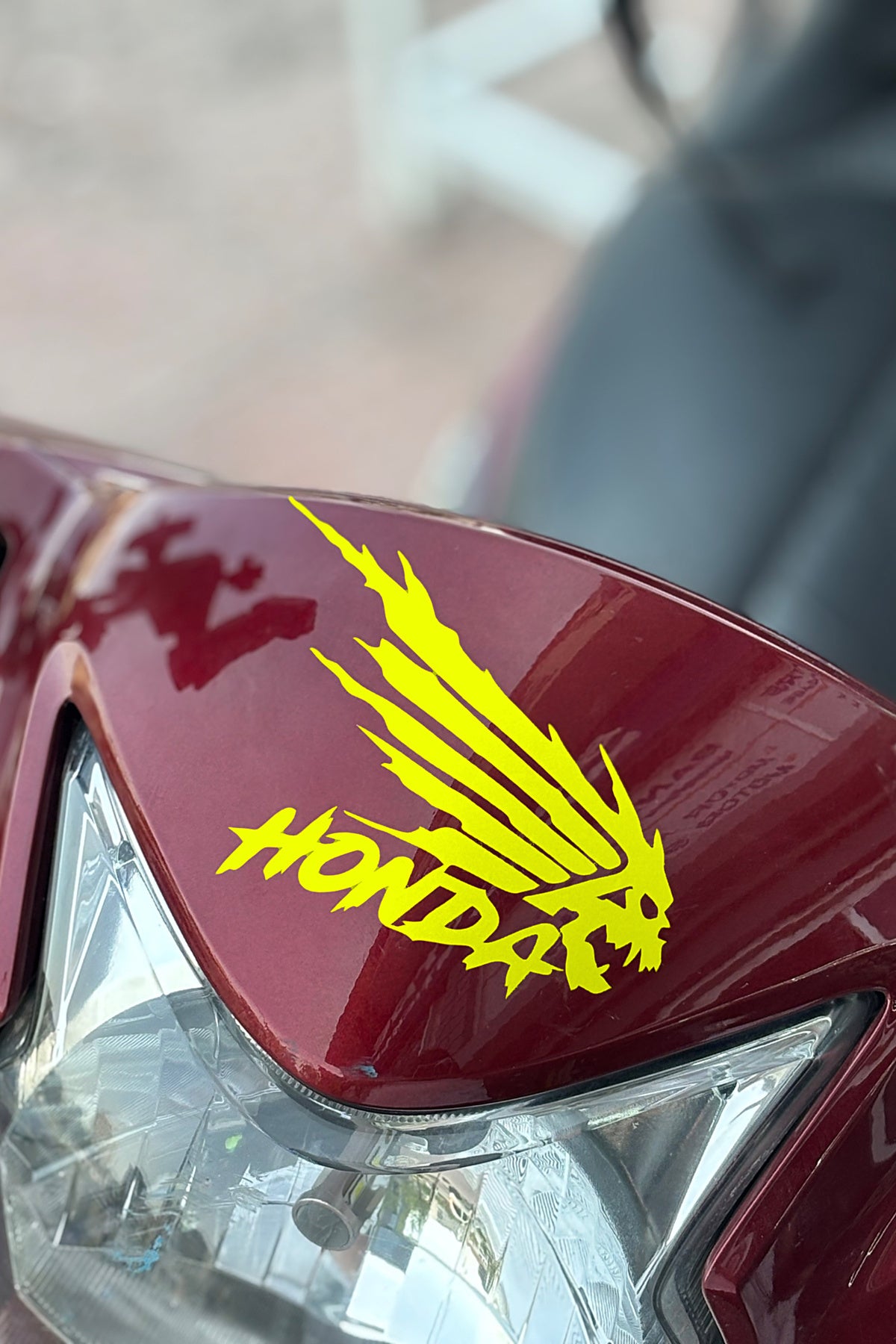 Honda Motosiklet Grubu için Canavarlı Logo Sticker Etiket (12CM) (1 Adet)