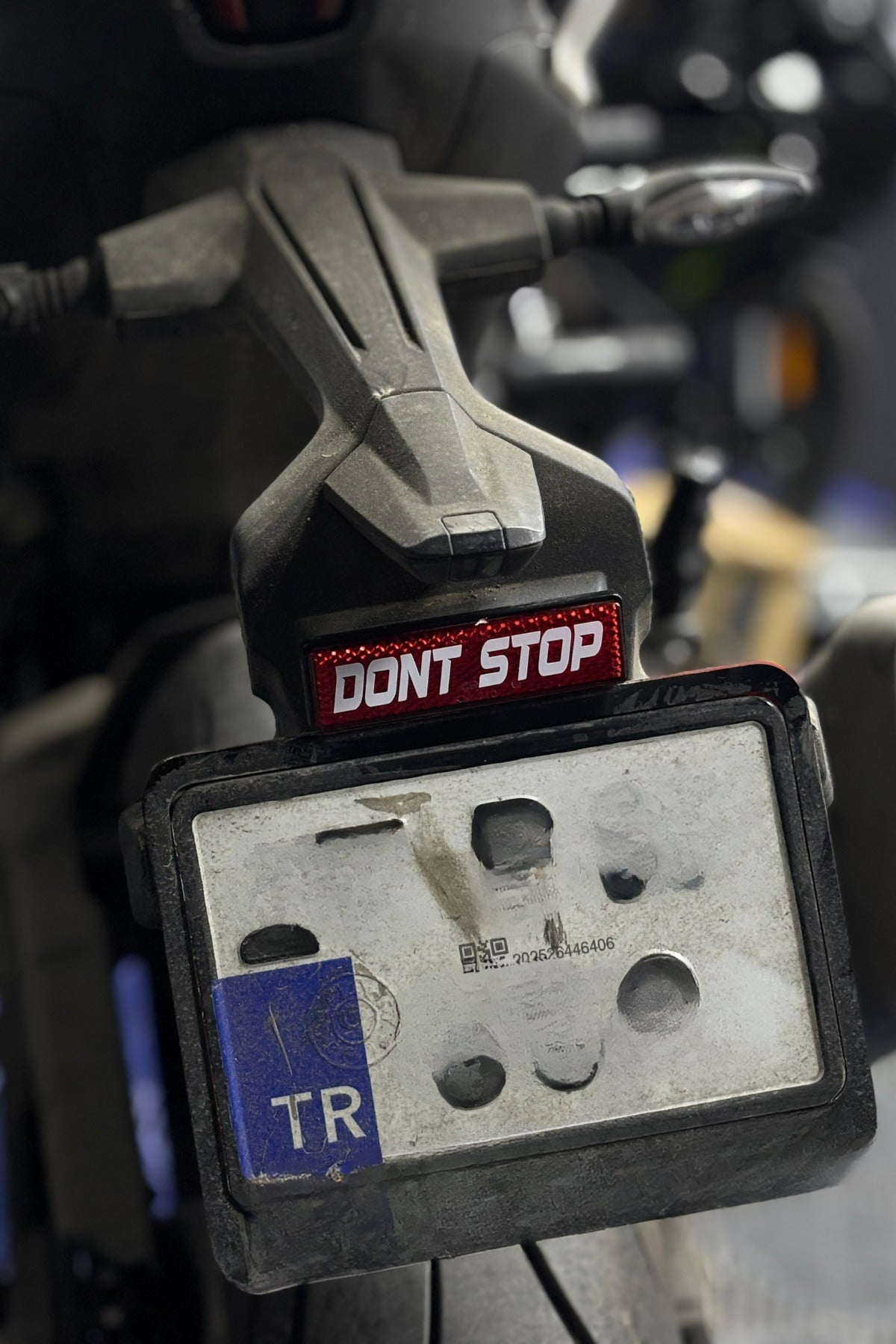 Motosiklet Kedigözü Reflektör Beyaz için DONT STOP Sticker Etiket
